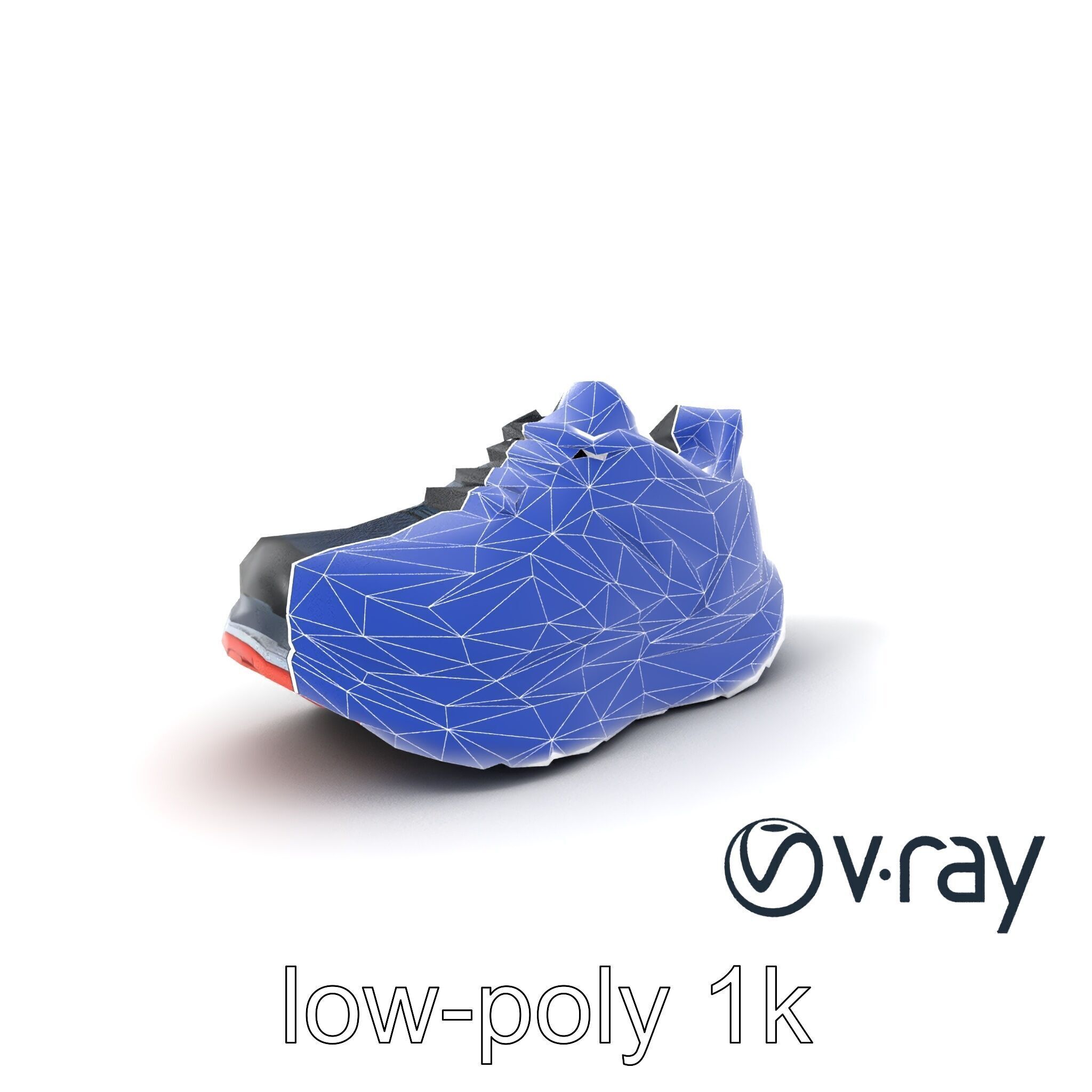 Premium Running Sneaker Engineered Mesh model pack Low-poly 3D model_7