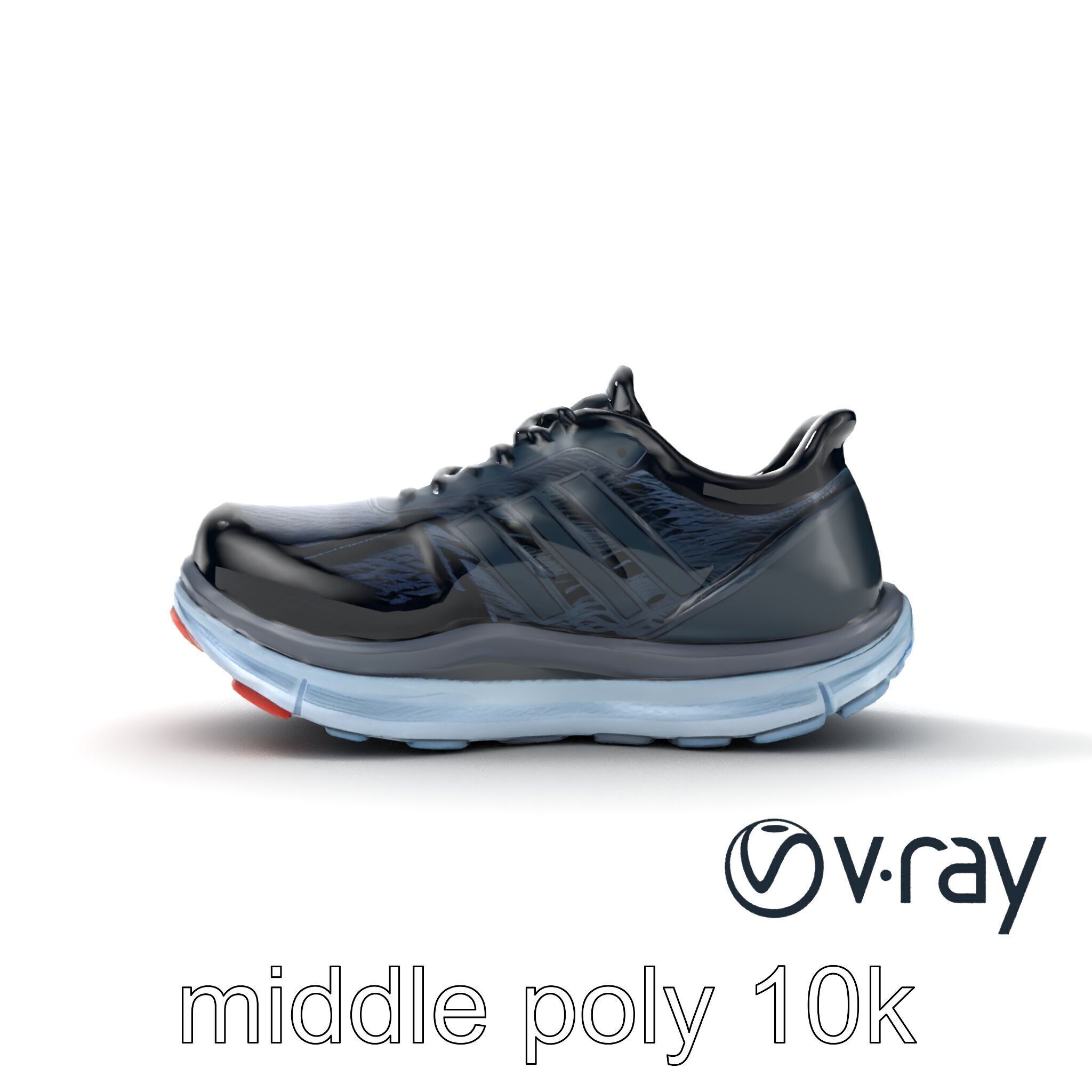 Premium Running Sneaker Engineered Mesh model pack Low-poly 3D model_20