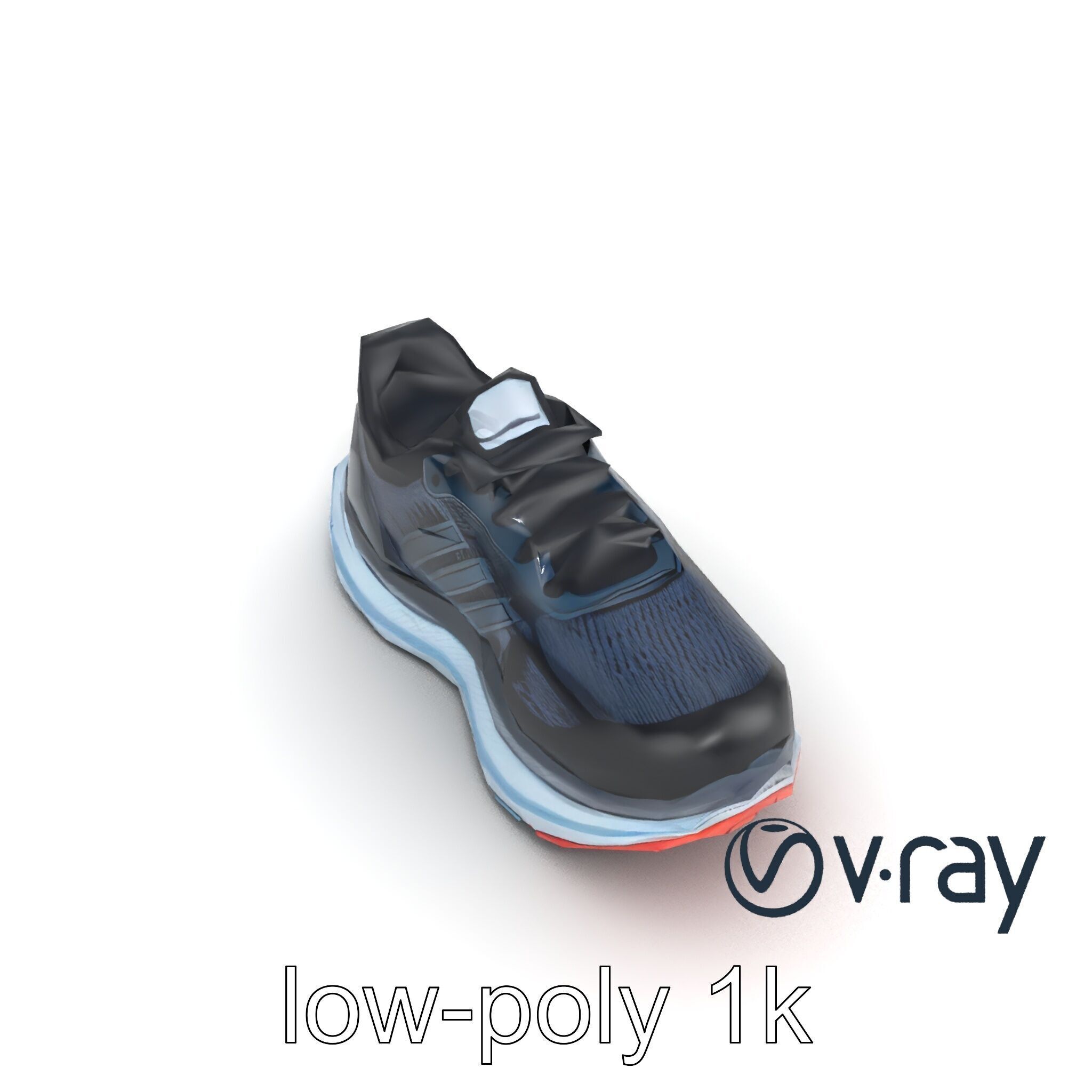 Premium Running Sneaker Engineered Mesh model pack Low-poly 3D model_21