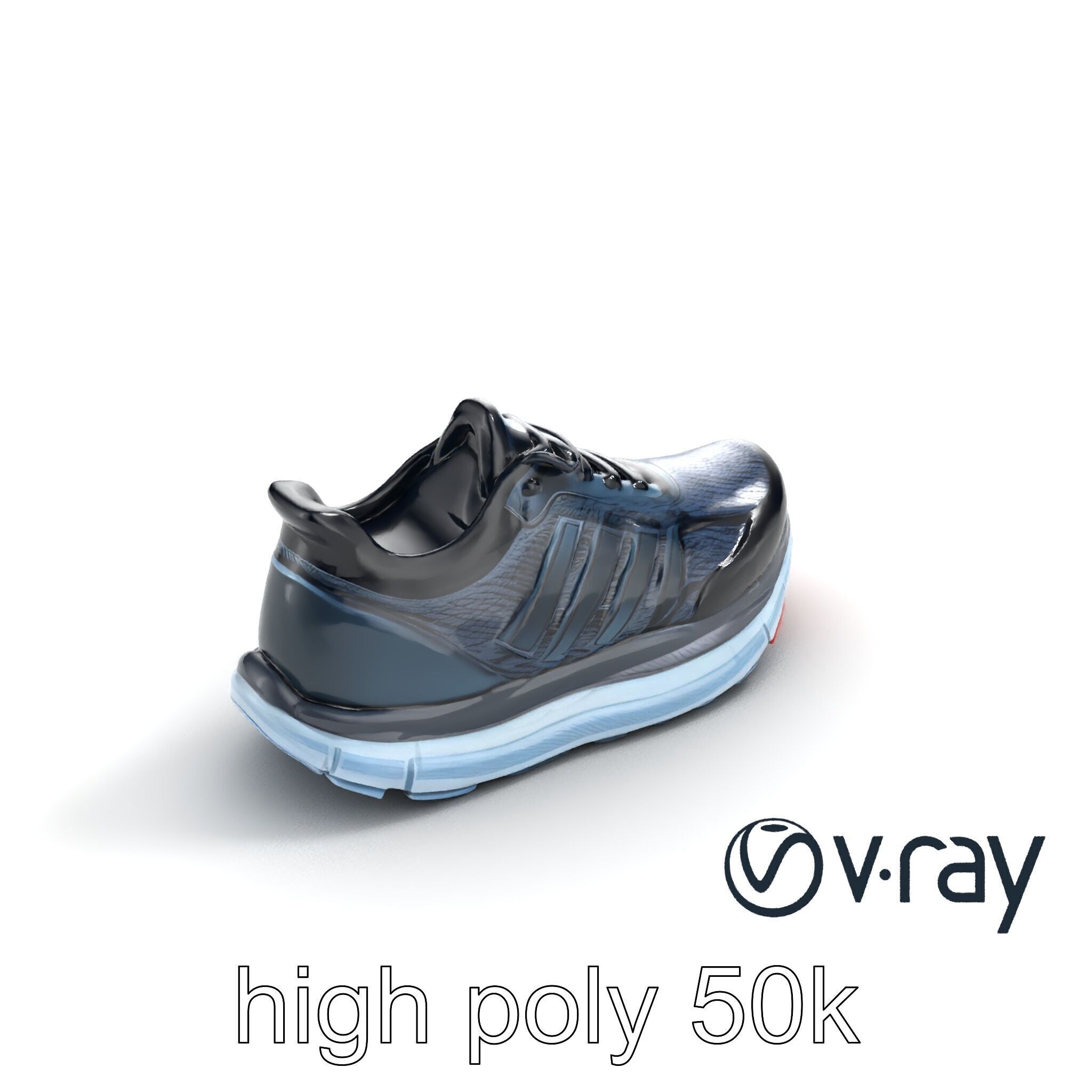 Premium Running Sneaker Engineered Mesh model pack Low-poly 3D model_8