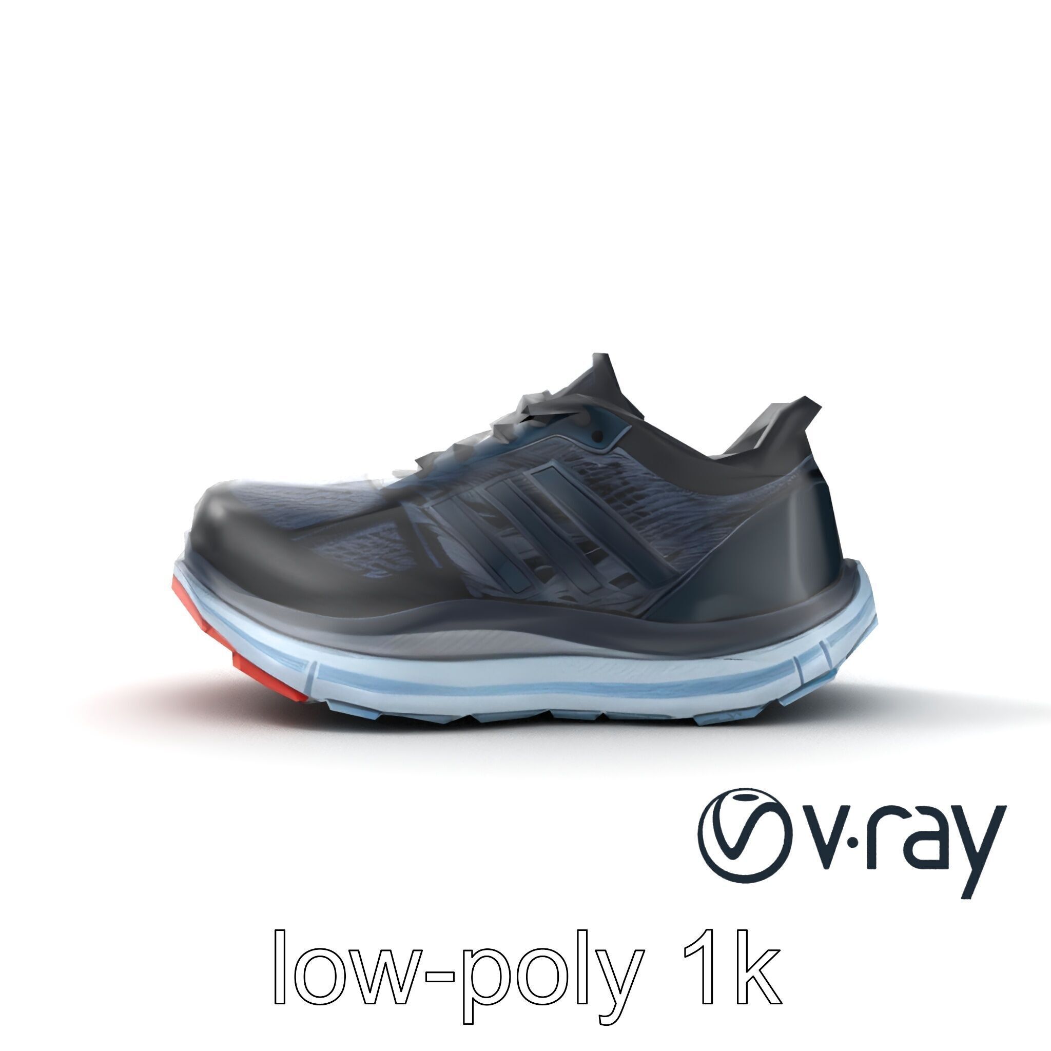 Premium Running Sneaker Engineered Mesh model pack Low-poly 3D model_15