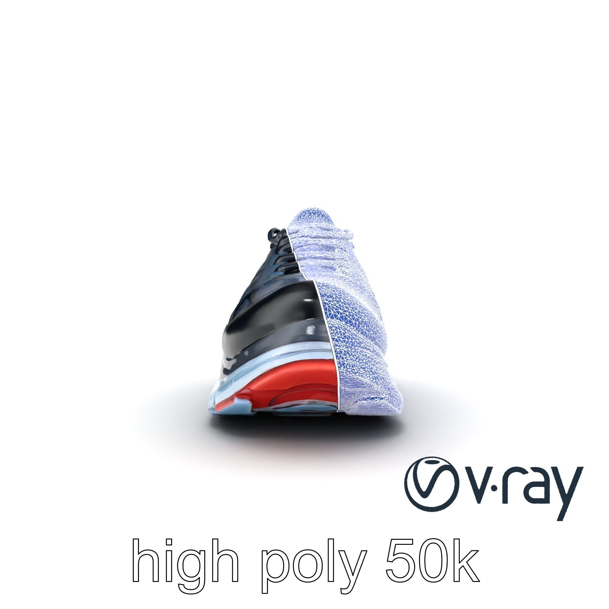 Premium Running Sneaker Engineered Mesh model pack Low-poly 3D model_28