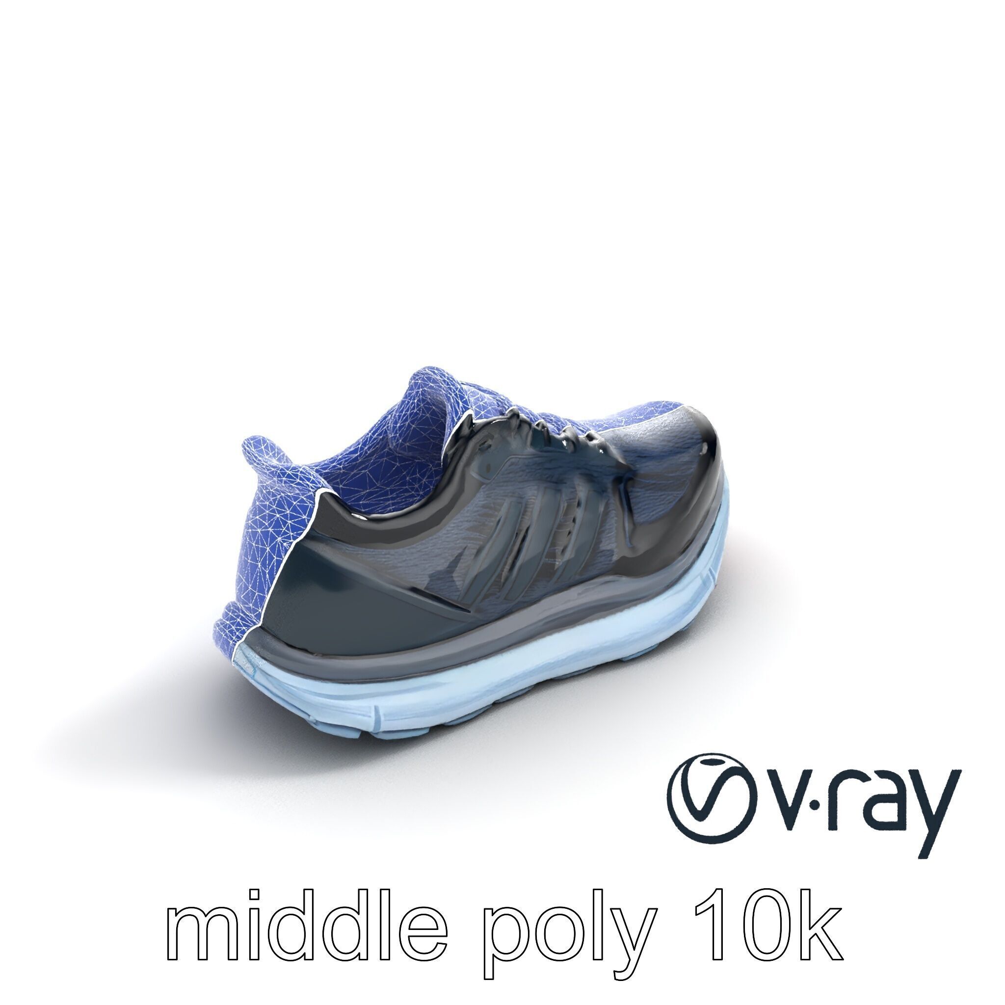 Premium Running Sneaker Engineered Mesh model pack Low-poly 3D model_24