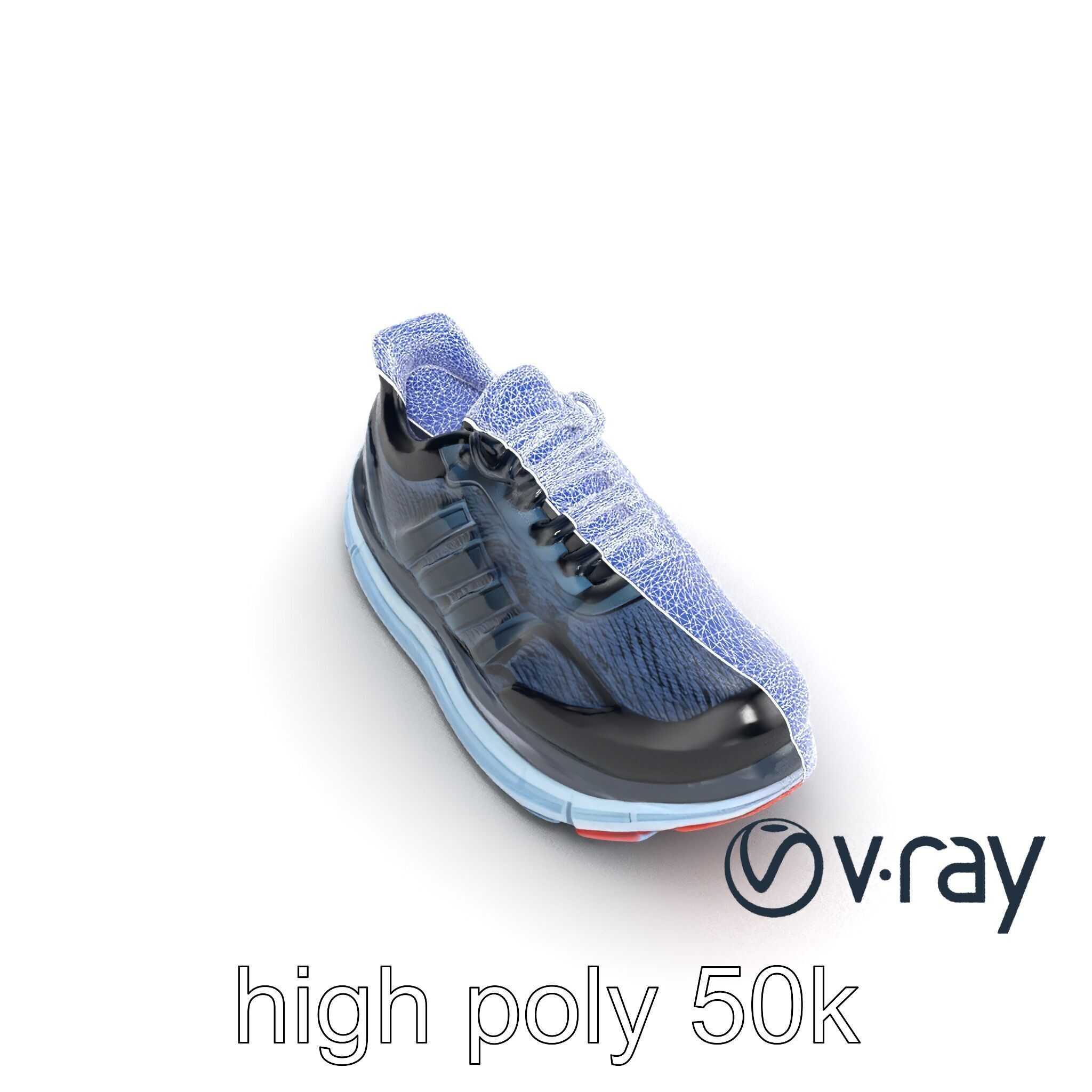 Premium Running Sneaker Engineered Mesh model pack Low-poly 3D model_26