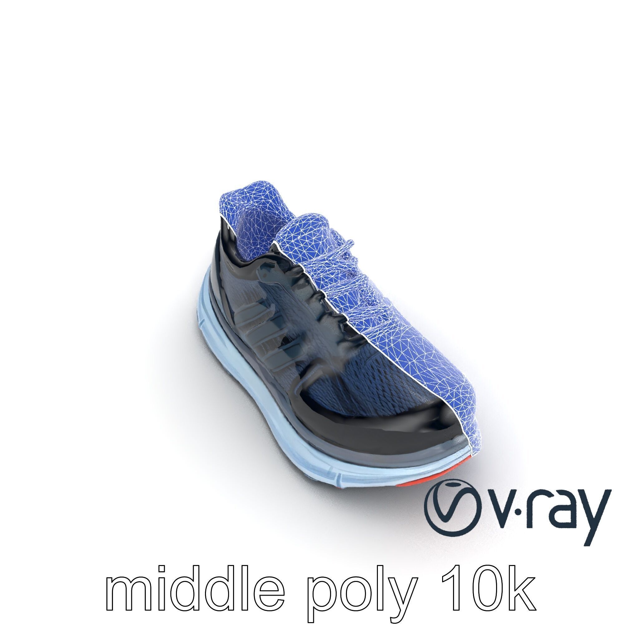 Premium Running Sneaker Engineered Mesh model pack Low-poly 3D model_17