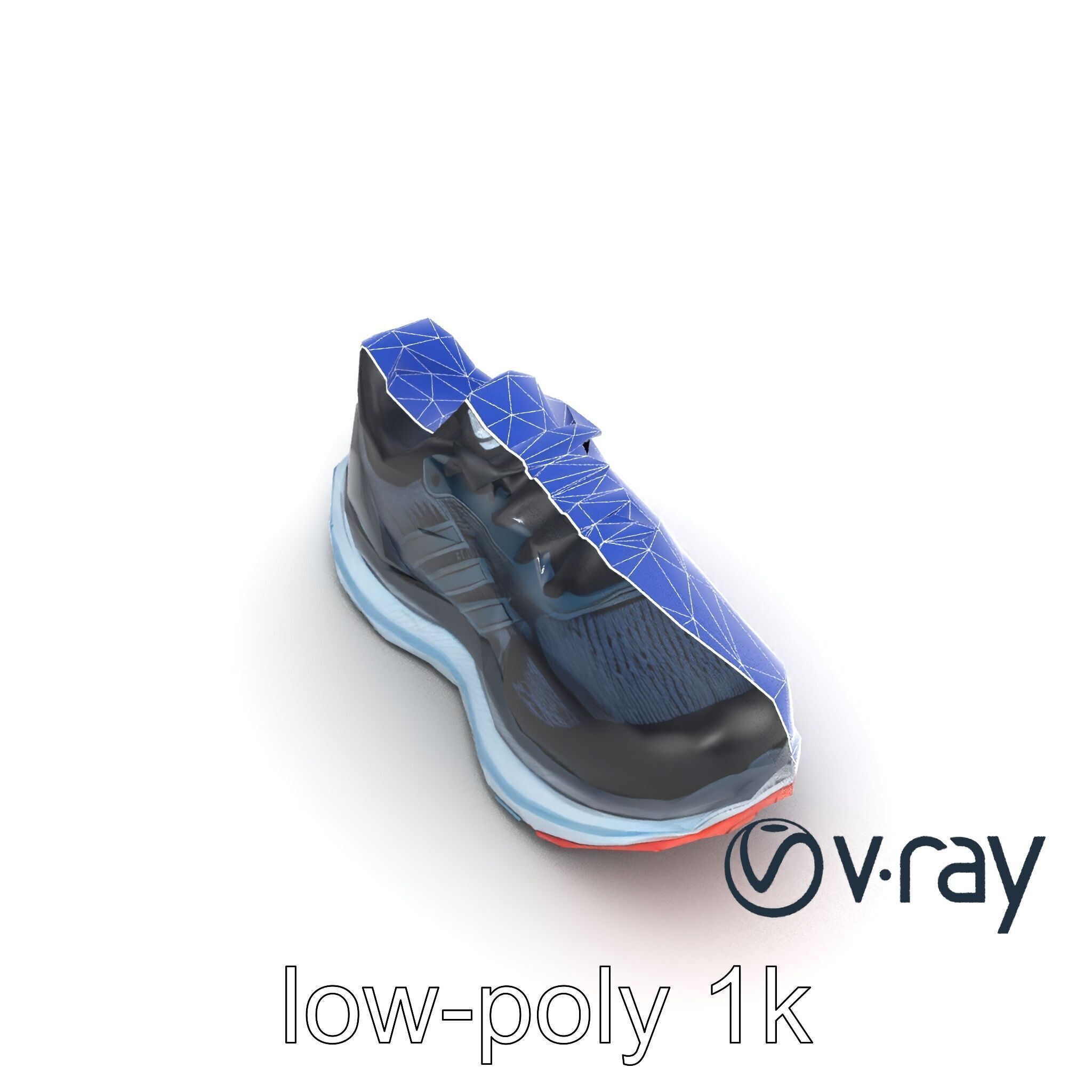 Premium Running Sneaker Engineered Mesh model pack Low-poly 3D model_23