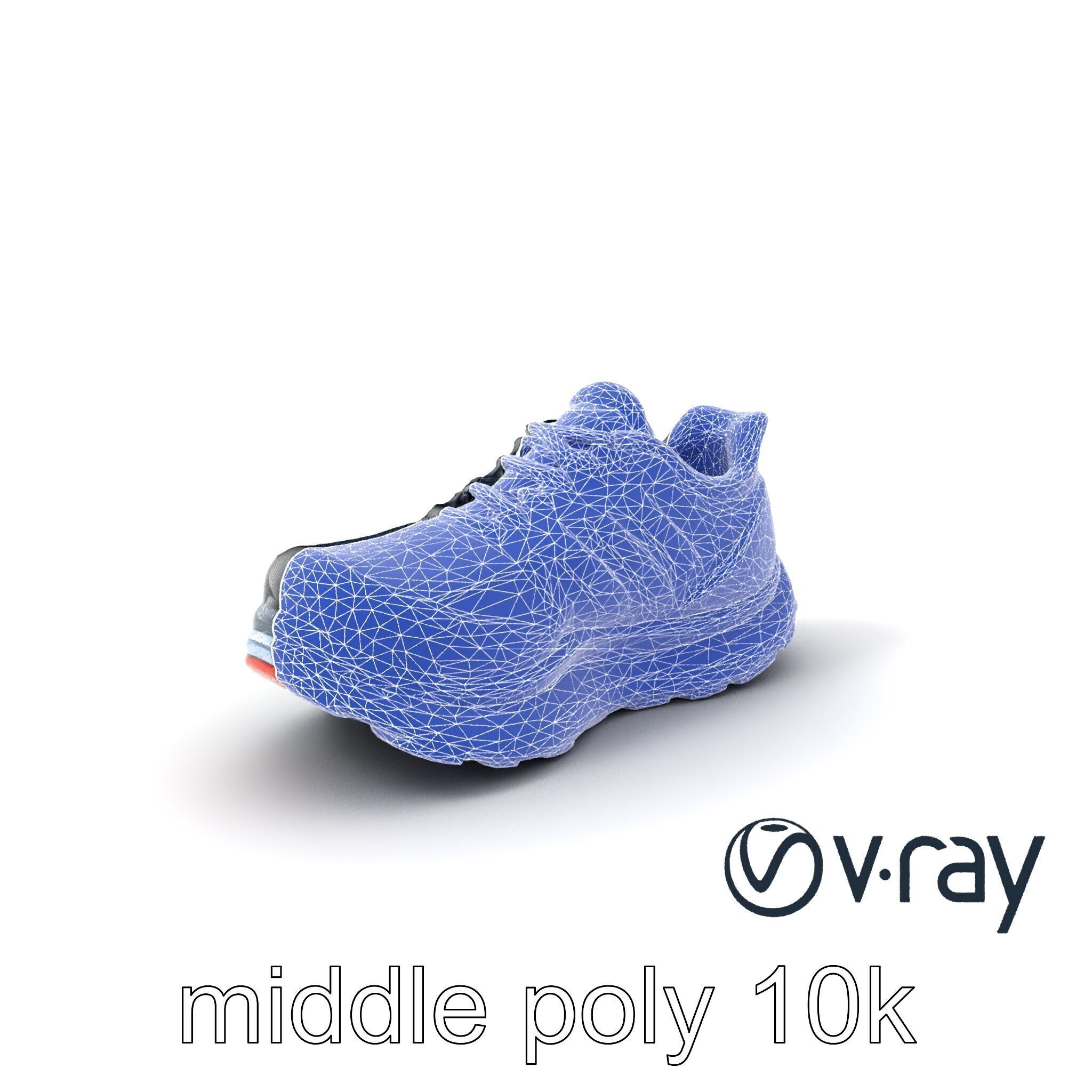 Premium Running Sneaker Engineered Mesh model pack Low-poly 3D model_31