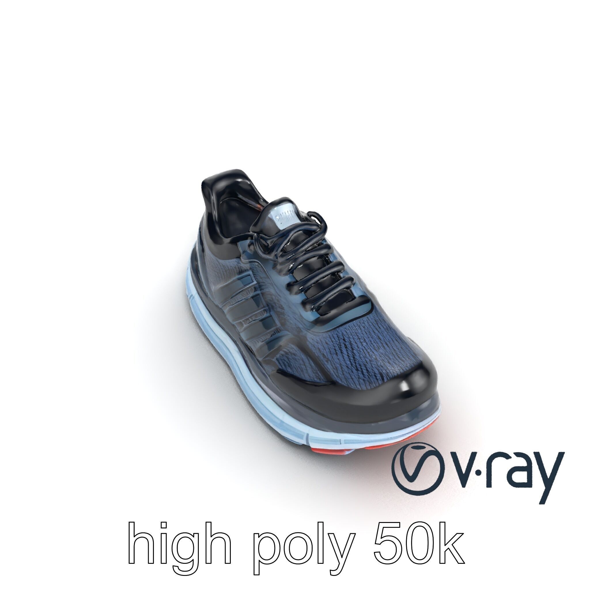 Premium Running Sneaker Engineered Mesh model pack Low-poly 3D model_11
