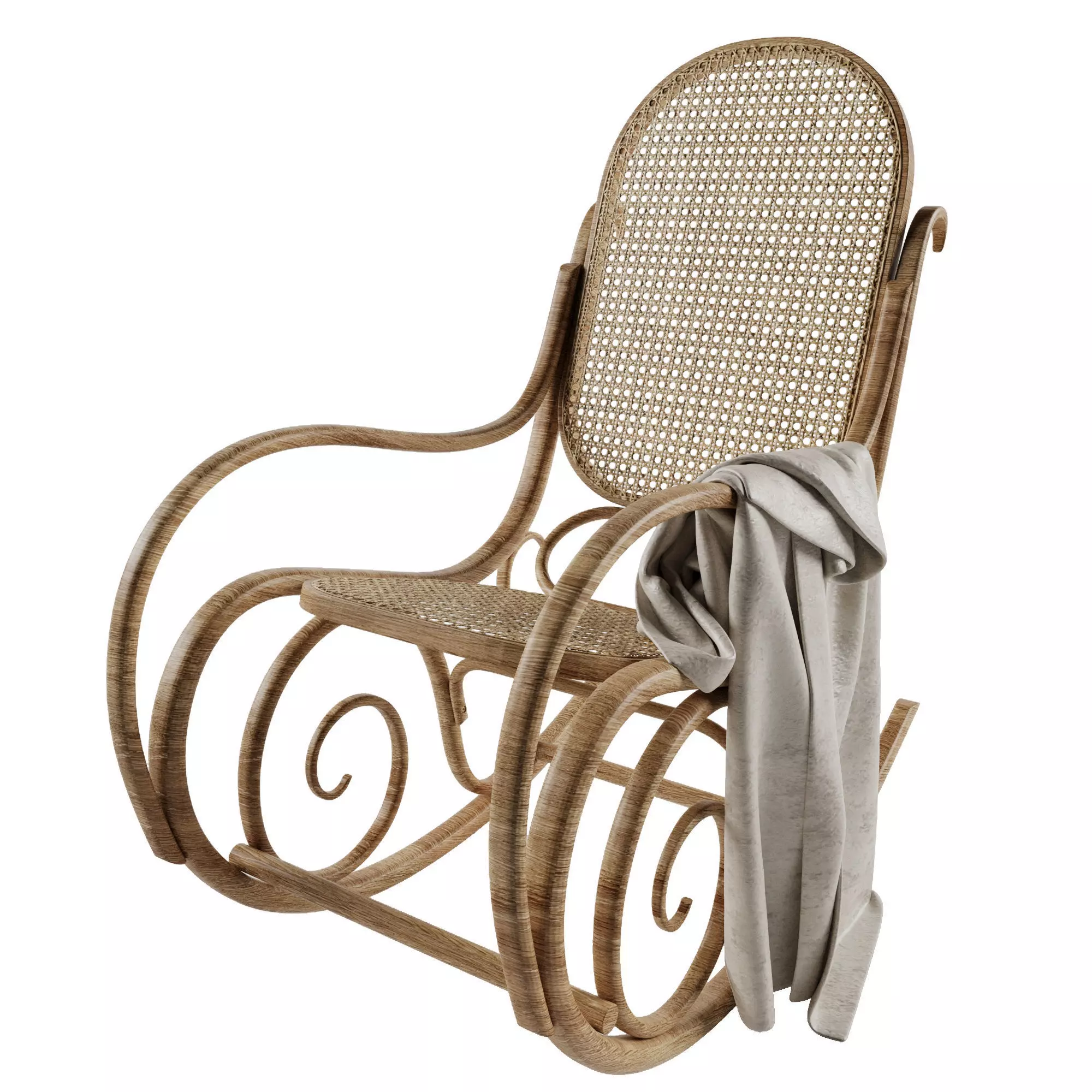 Modern Wicker Chair 3D model