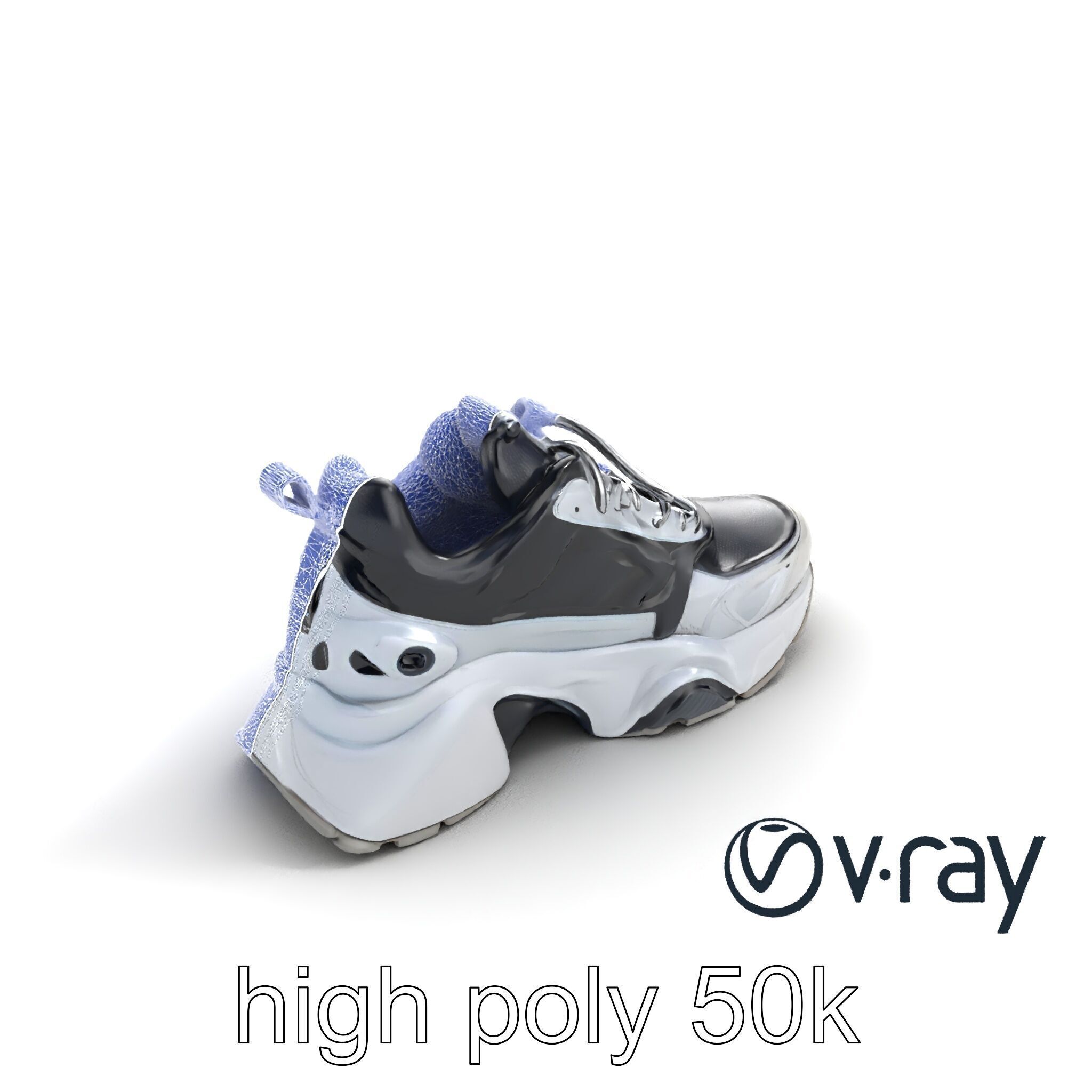 Futuristic Modular Sneaker 3D model pack Low-poly 3D model_18
