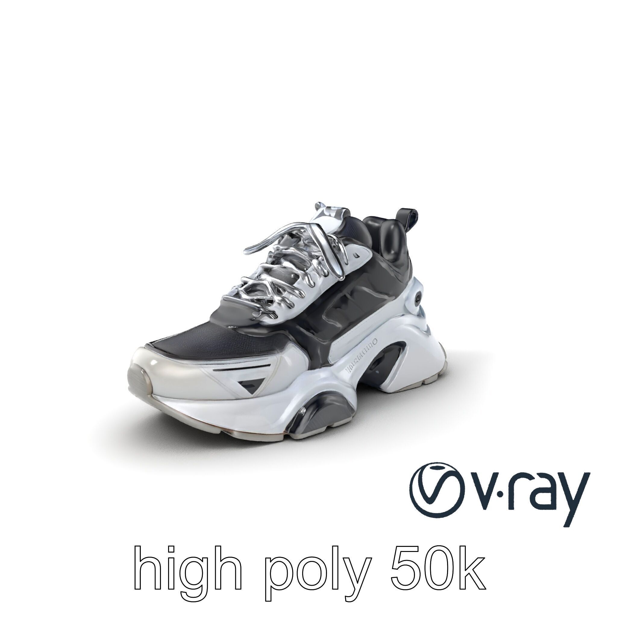 Futuristic Modular Sneaker 3D model pack Low-poly 3D model_5