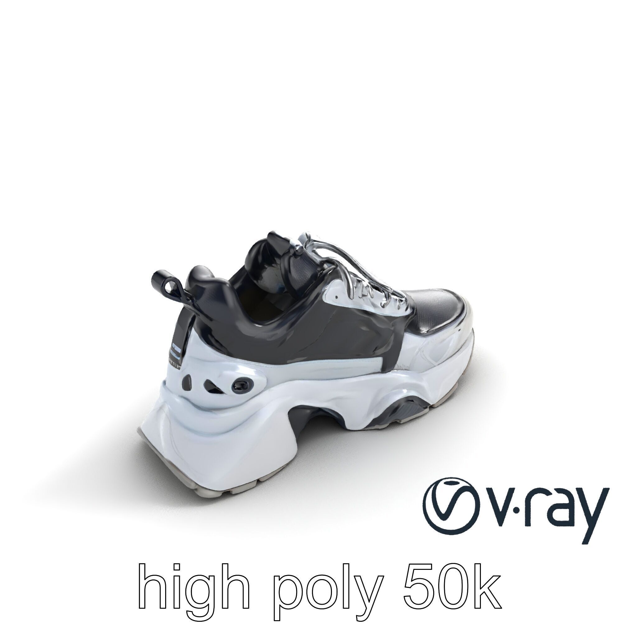 Futuristic Modular Sneaker 3D model pack Low-poly 3D model_11