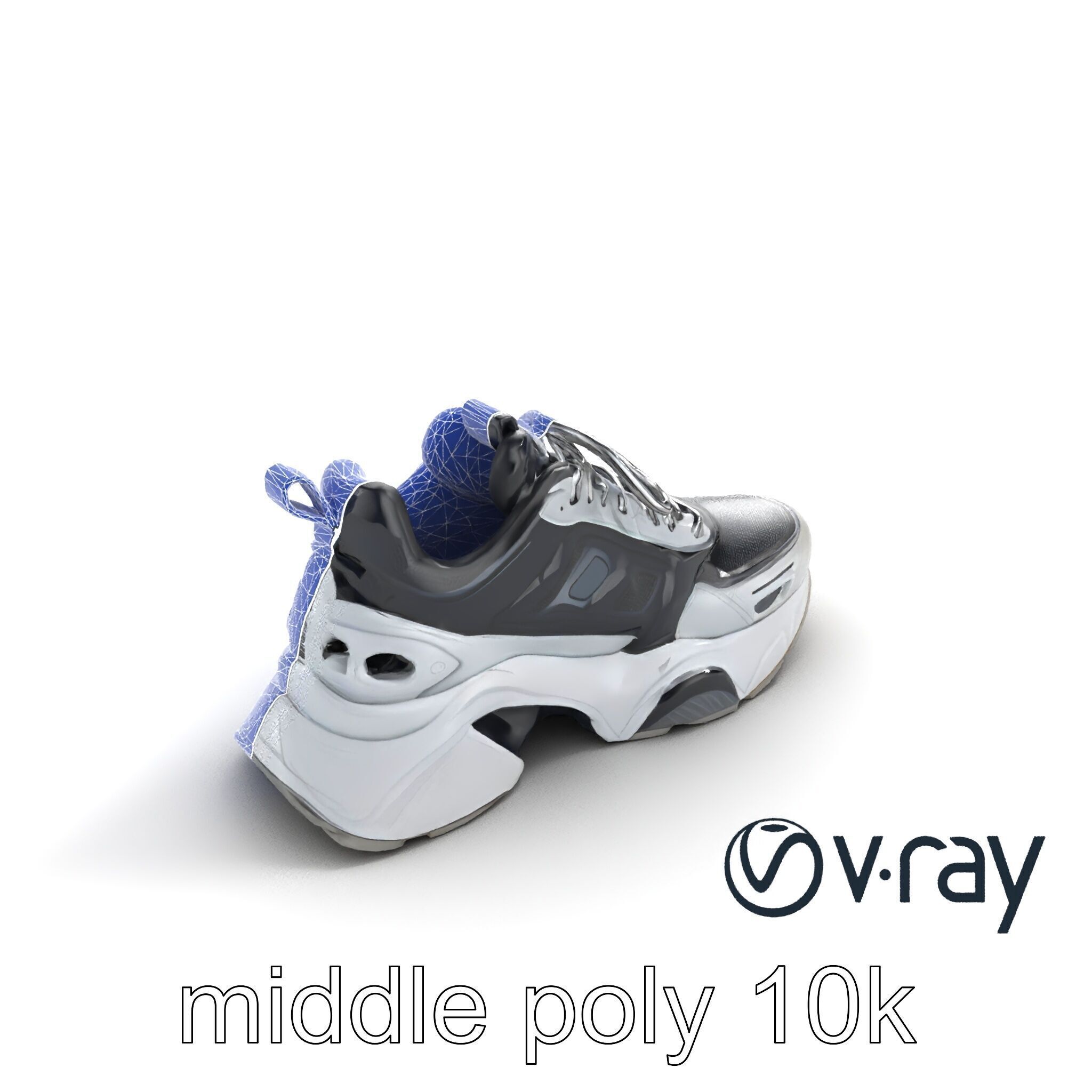 Futuristic Modular Sneaker 3D model pack Low-poly 3D model_21