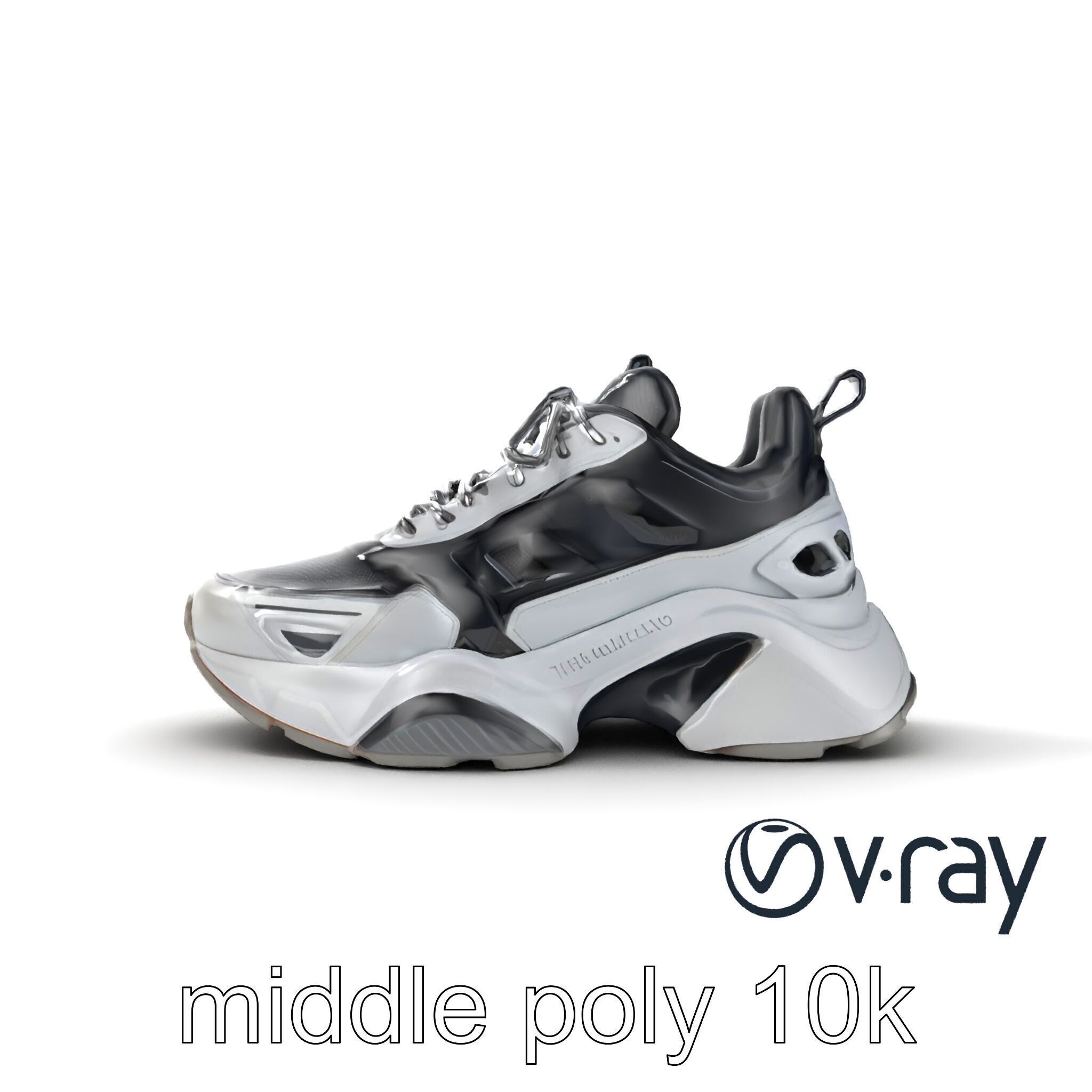 Futuristic Modular Sneaker 3D model pack Low-poly 3D model_19