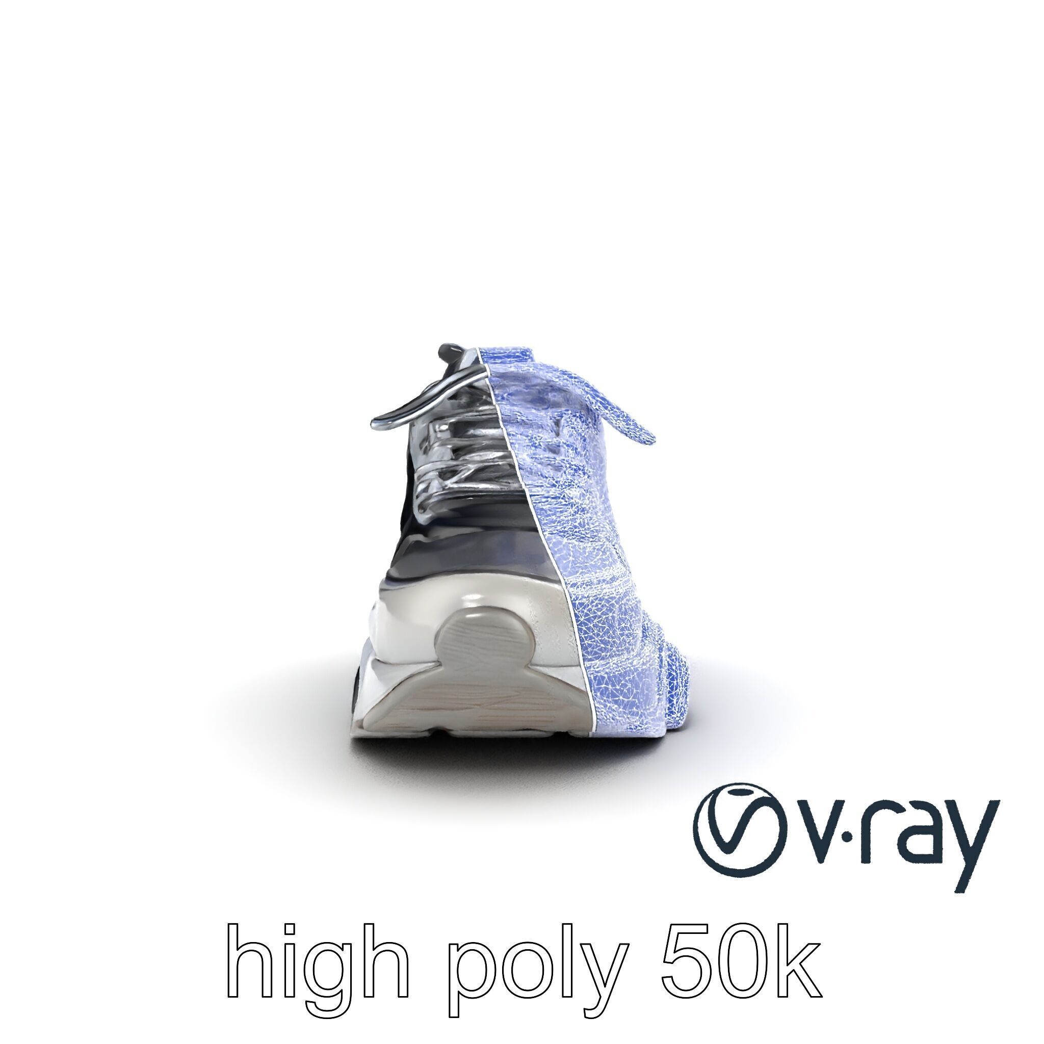 Futuristic Modular Sneaker 3D model pack Low-poly 3D model_30