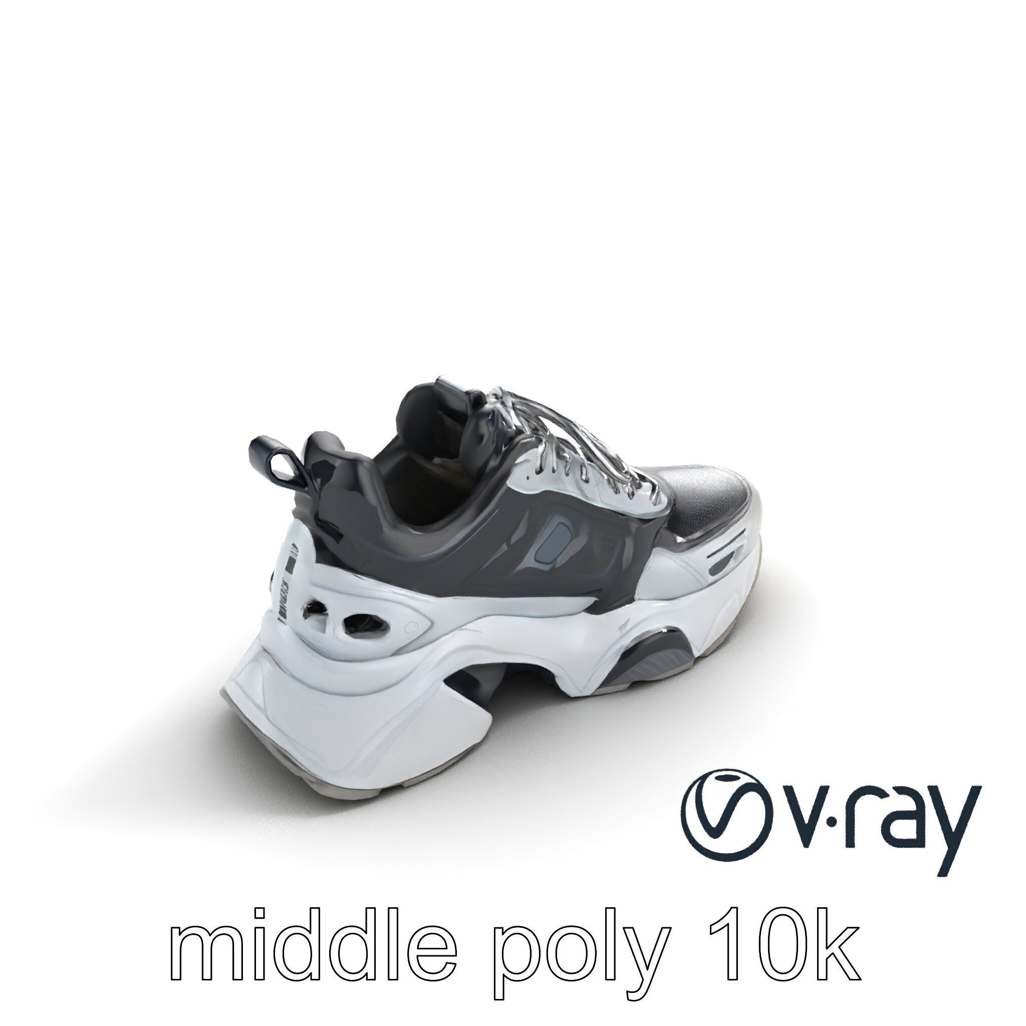 Futuristic Modular Sneaker 3D model pack Low-poly 3D model_6