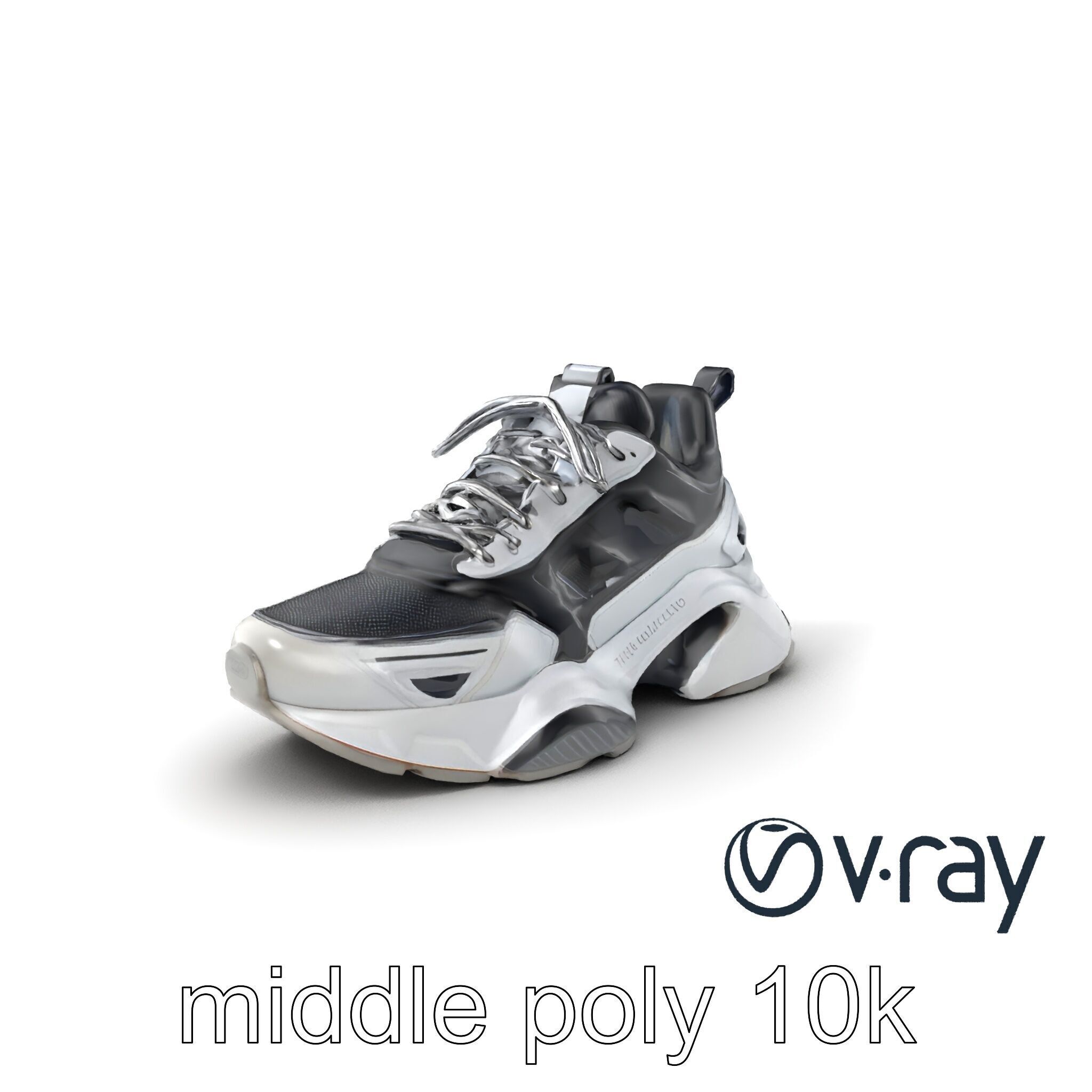 Futuristic Modular Sneaker 3D model pack Low-poly 3D model_3