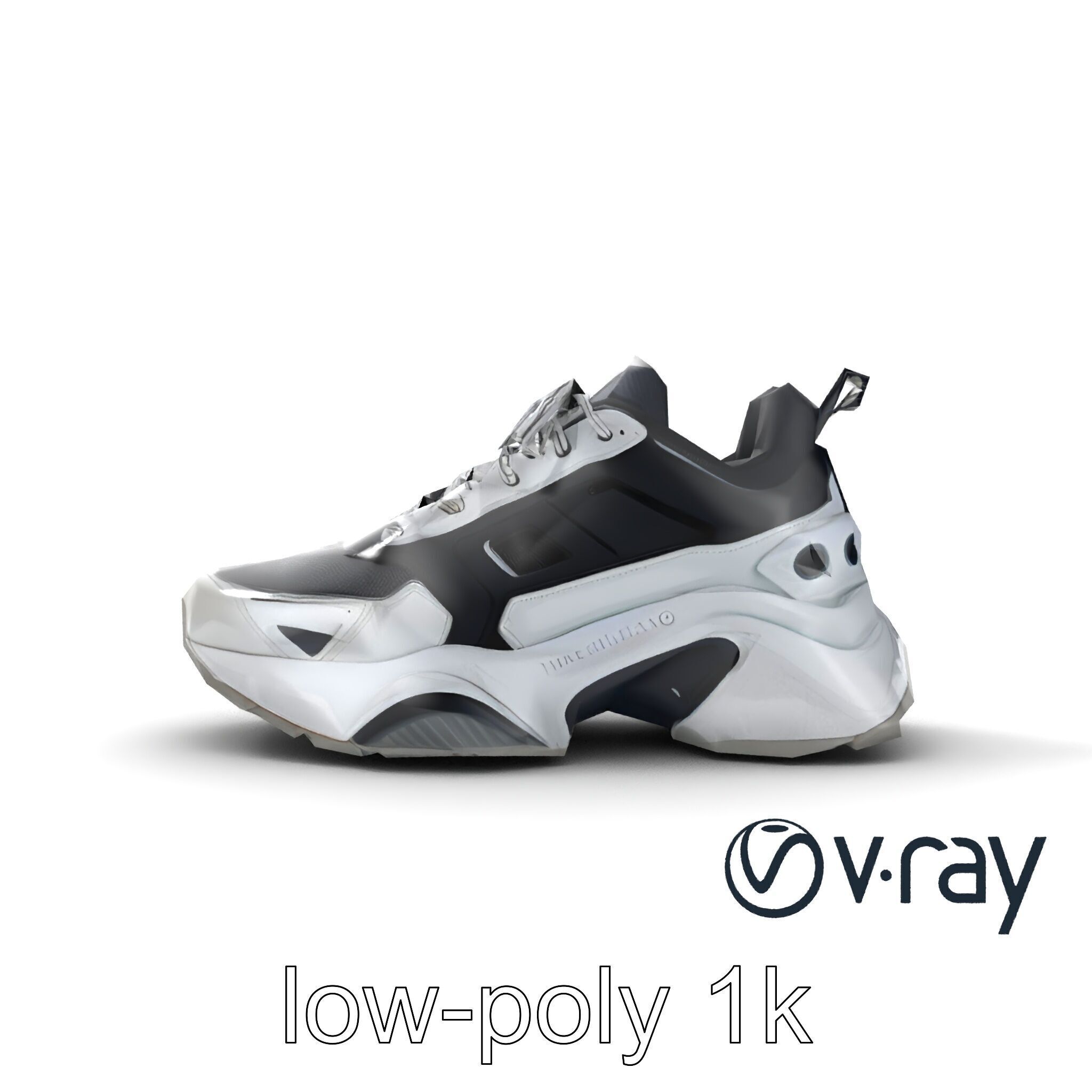 Futuristic Modular Sneaker 3D model pack Low-poly 3D model_16
