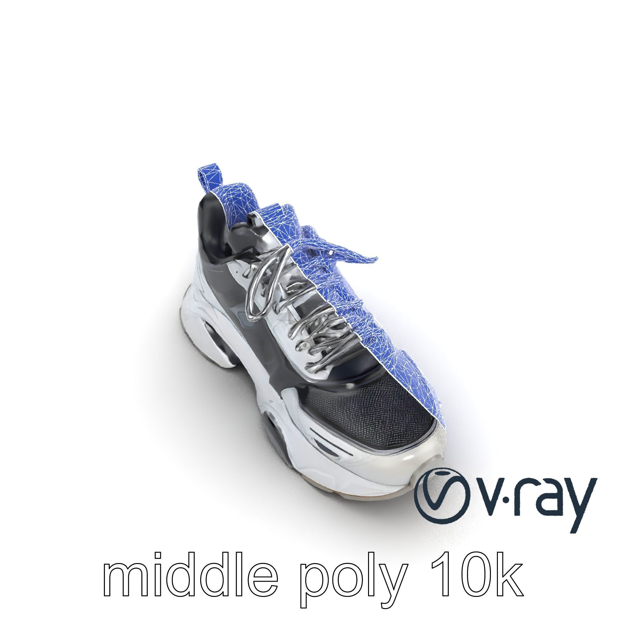 Futuristic Modular Sneaker 3D model pack Low-poly 3D model_26
