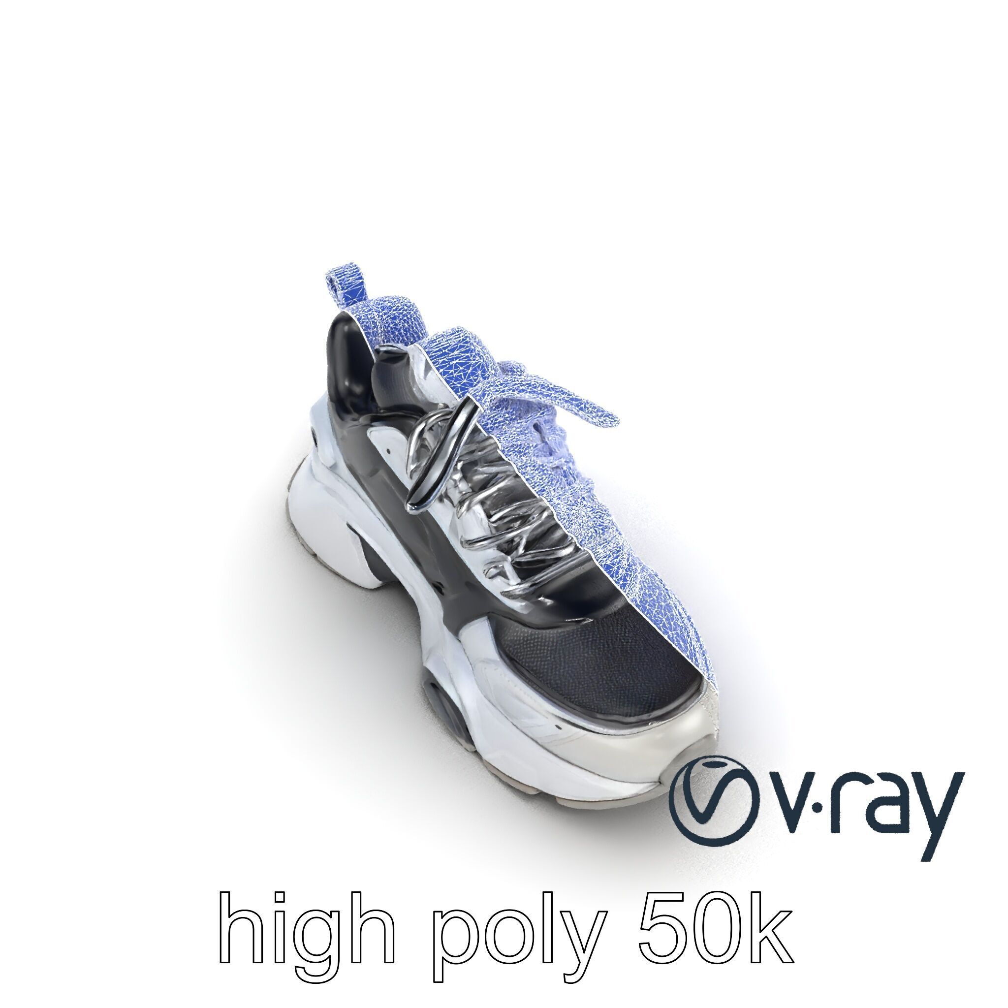 Futuristic Modular Sneaker 3D model pack Low-poly 3D model_25