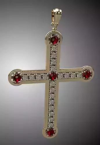 Golden  silver Christian cross