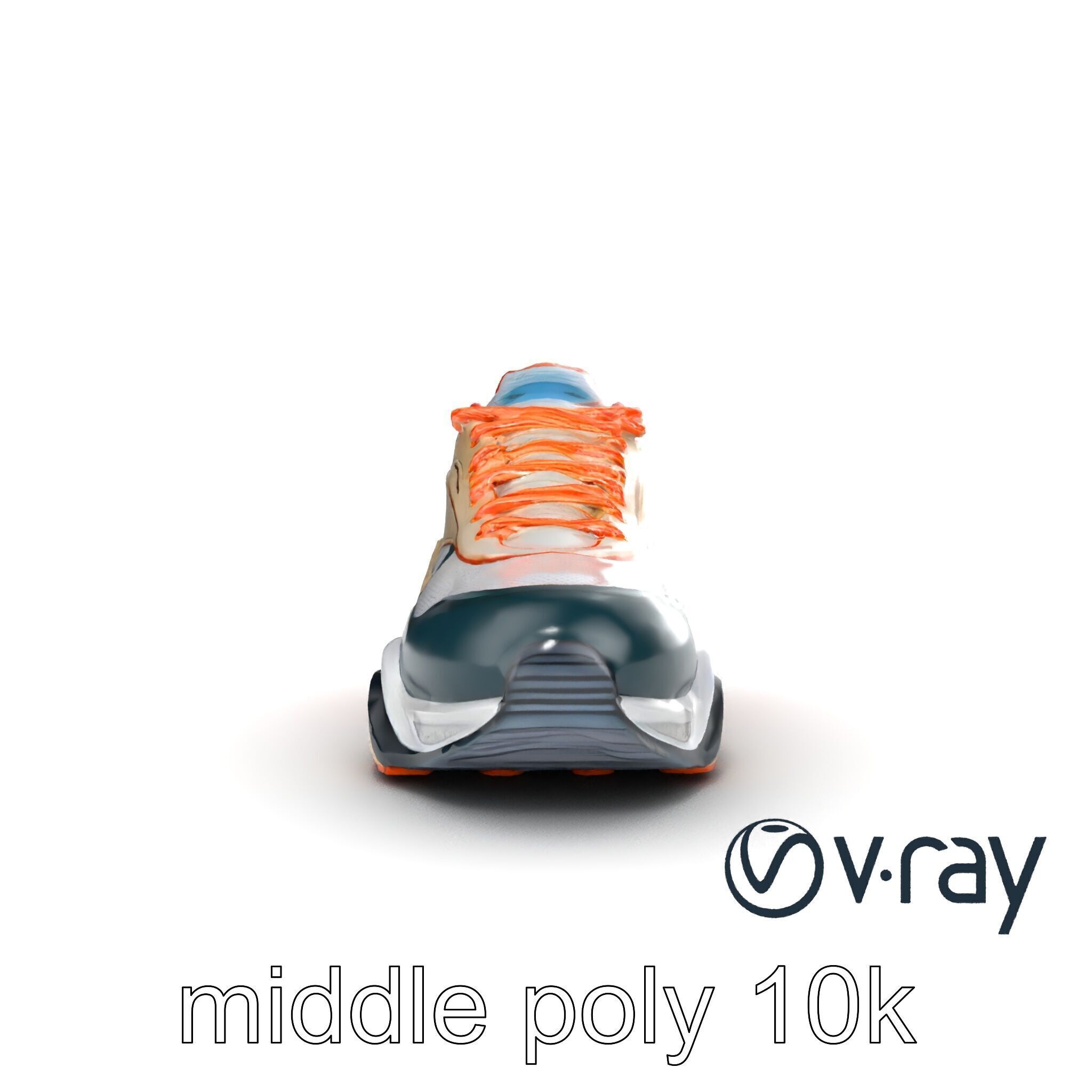 Retro-Futuristic Sneaker Innovative Sole Design model pack Low-poly 3D model_14