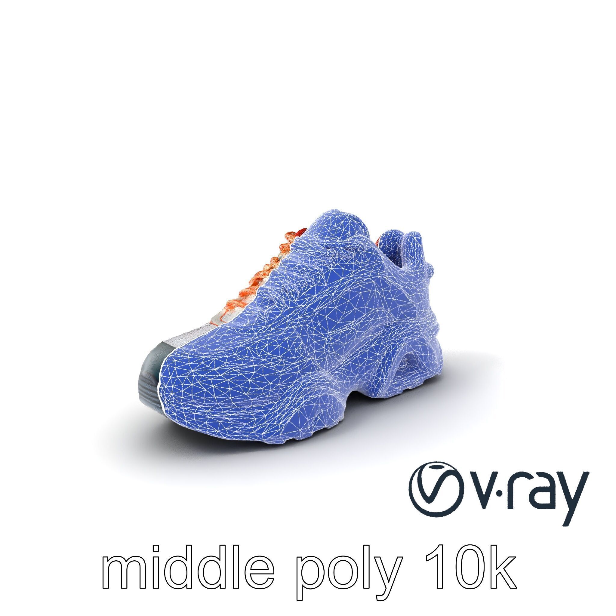 Retro-Futuristic Sneaker Innovative Sole Design model pack Low-poly 3D model_6
