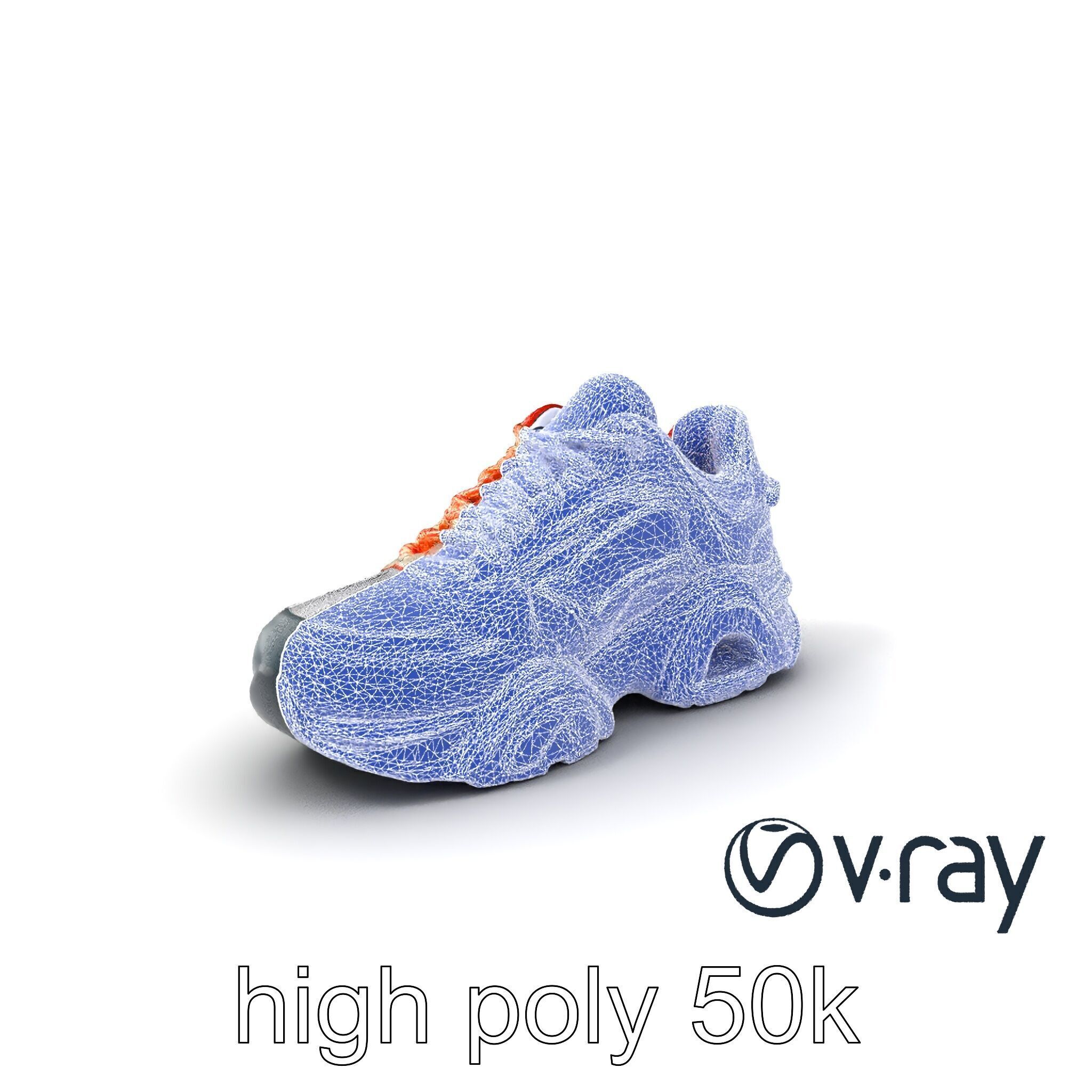 Retro-Futuristic Sneaker Innovative Sole Design model pack Low-poly 3D model_8