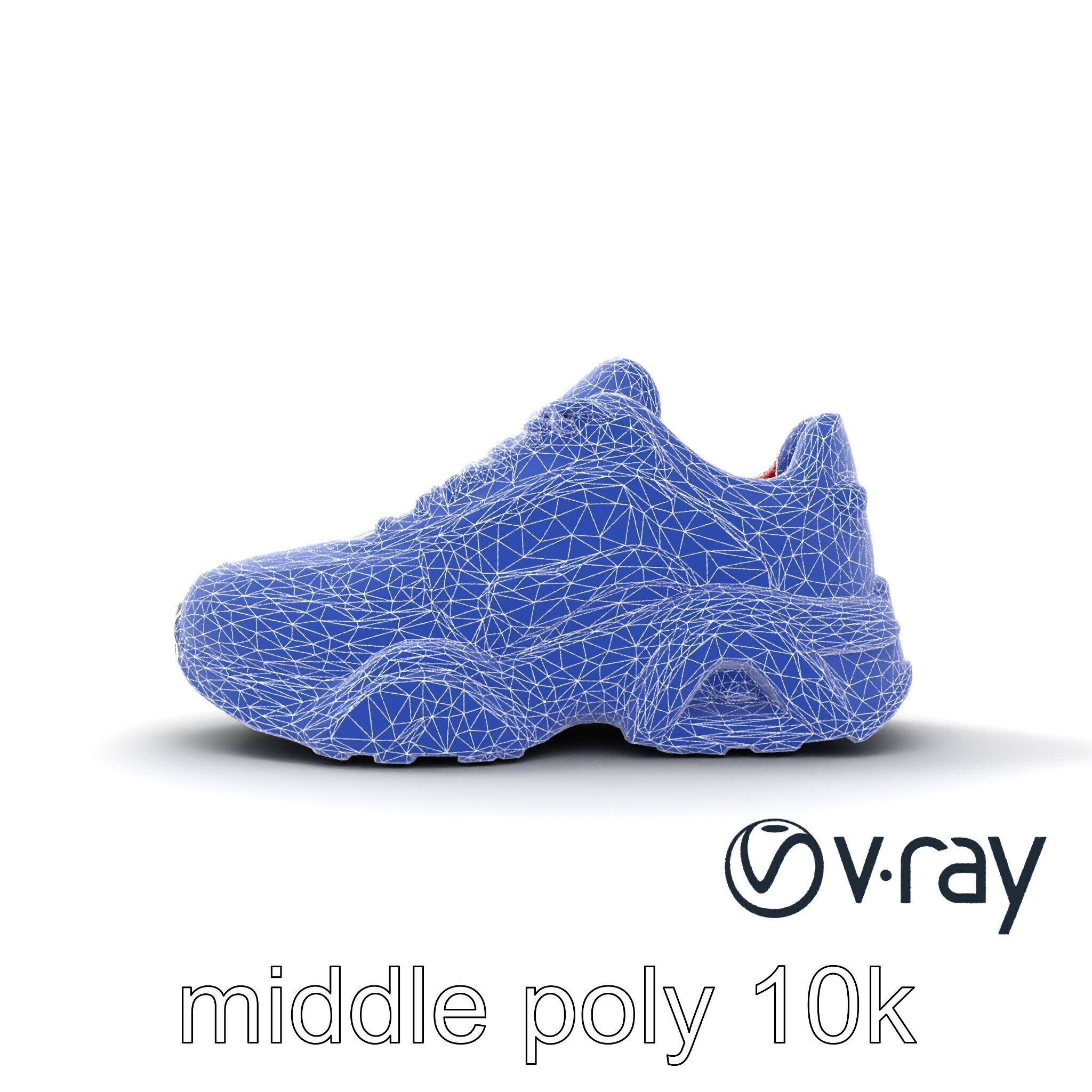 Retro-Futuristic Sneaker Innovative Sole Design model pack Low-poly 3D model_30