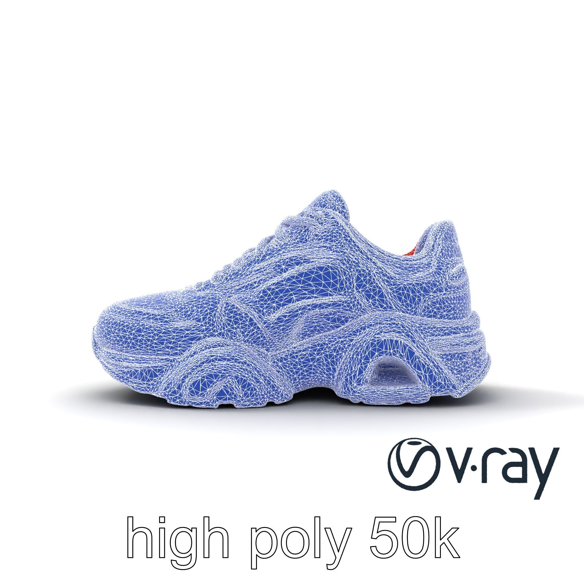 Retro-Futuristic Sneaker Innovative Sole Design model pack Low-poly 3D model_29