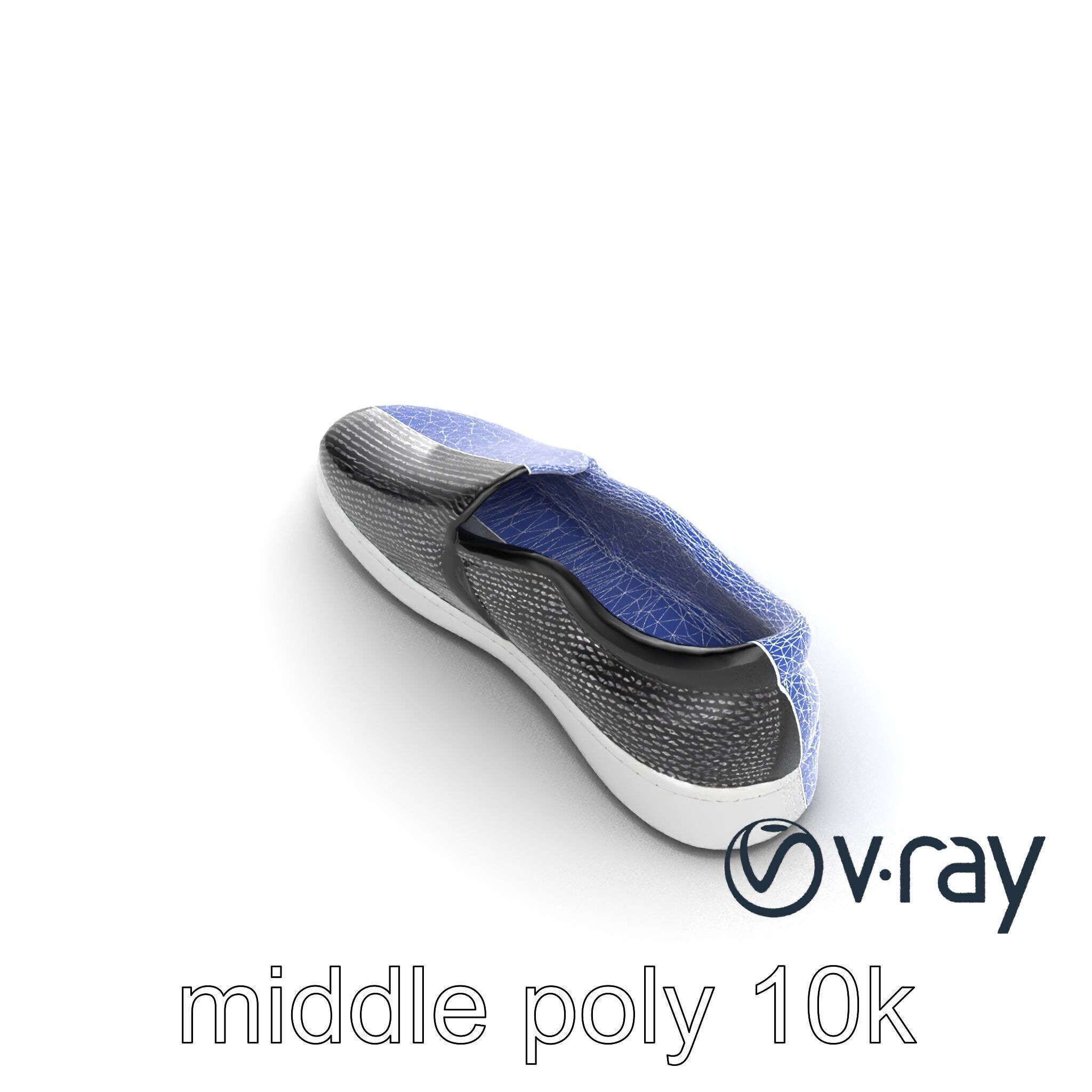 Sleek Minimalist Slip-On Shoe model pack Low-poly 3D model_29