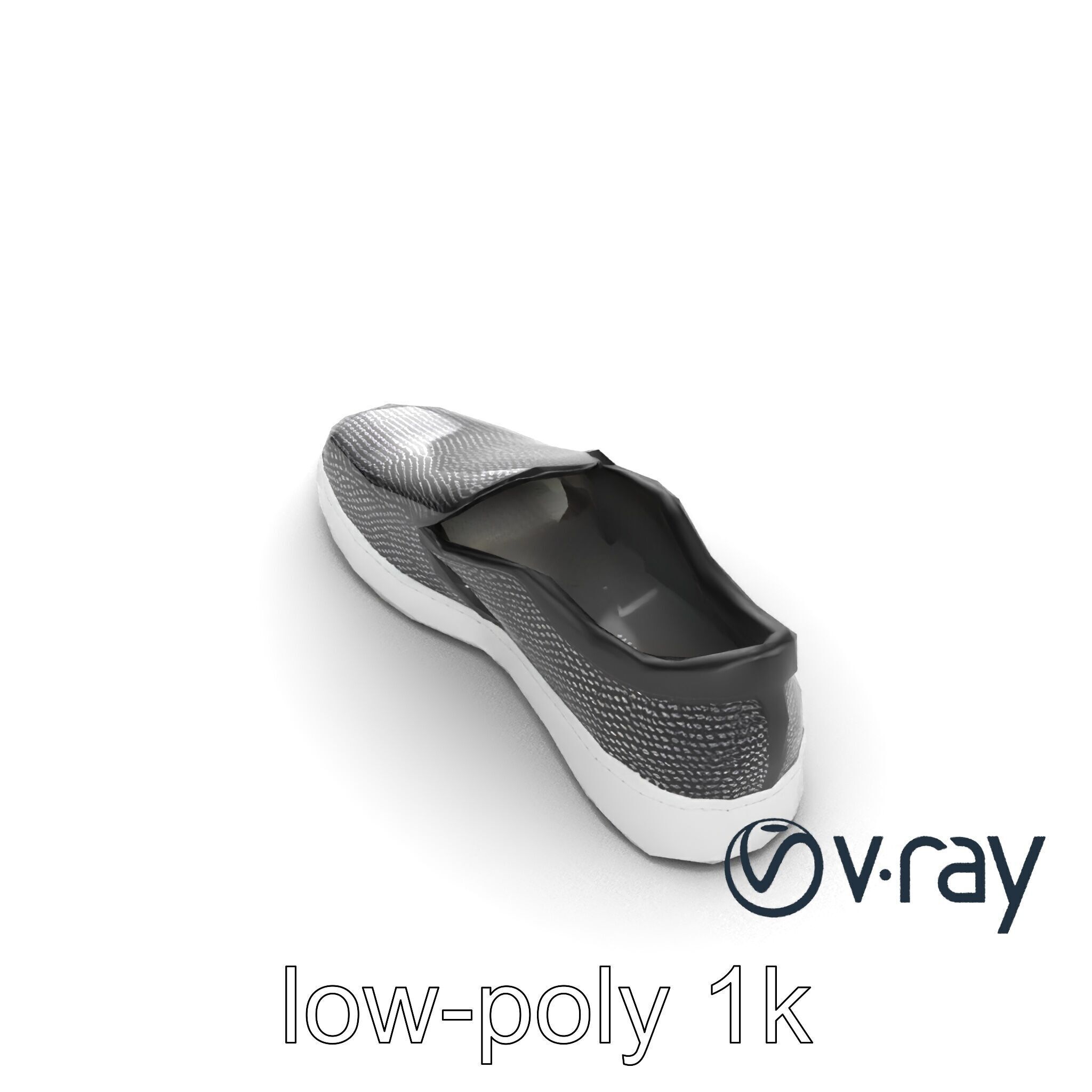 Sleek Minimalist Slip-On Shoe model pack Low-poly 3D model_21