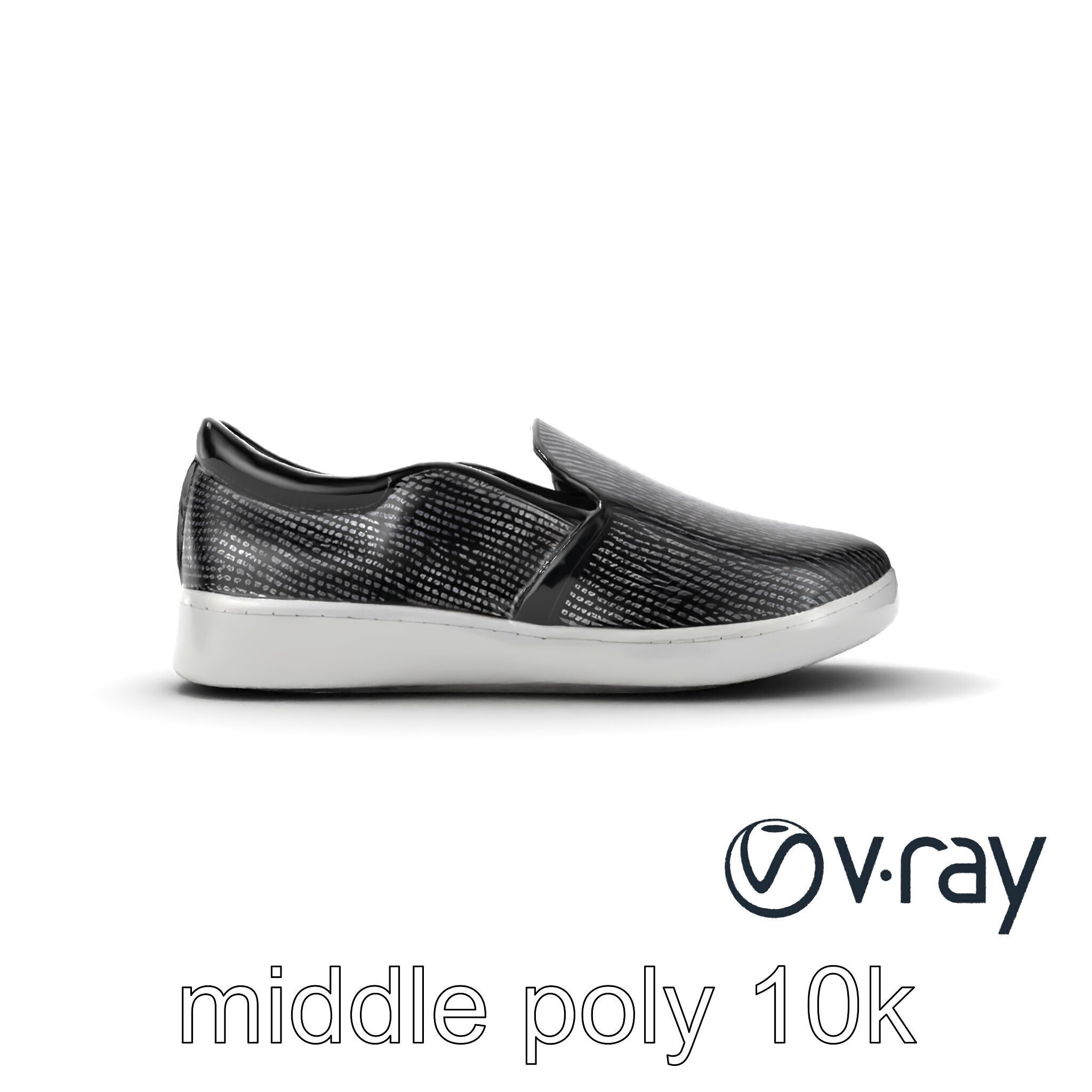 Sleek Minimalist Slip-On Shoe model pack Low-poly 3D model_19