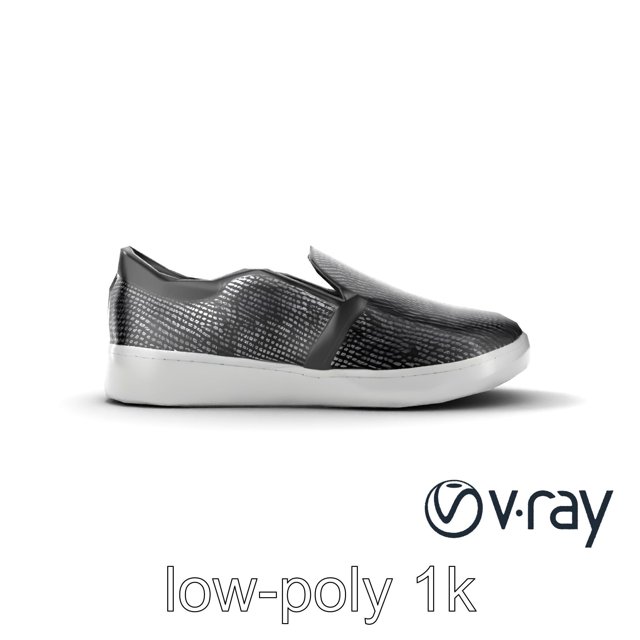Sleek Minimalist Slip-On Shoe model pack Low-poly 3D model_15