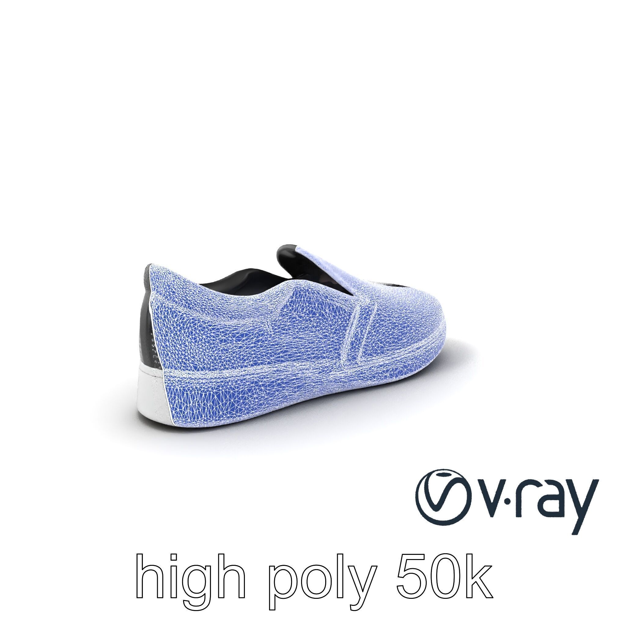 Sleek Minimalist Slip-On Shoe model pack Low-poly 3D model_16