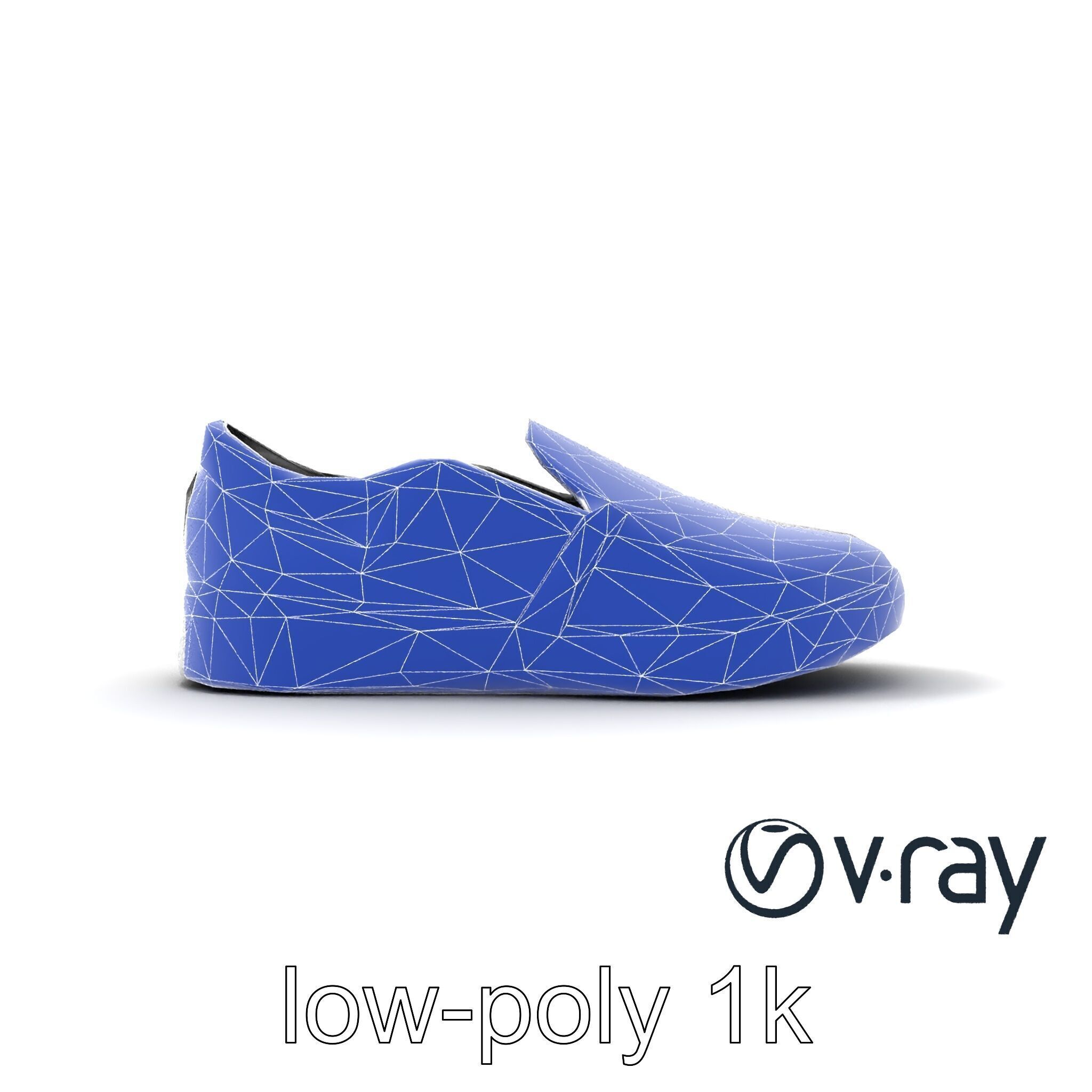 Sleek Minimalist Slip-On Shoe model pack Low-poly 3D model_26