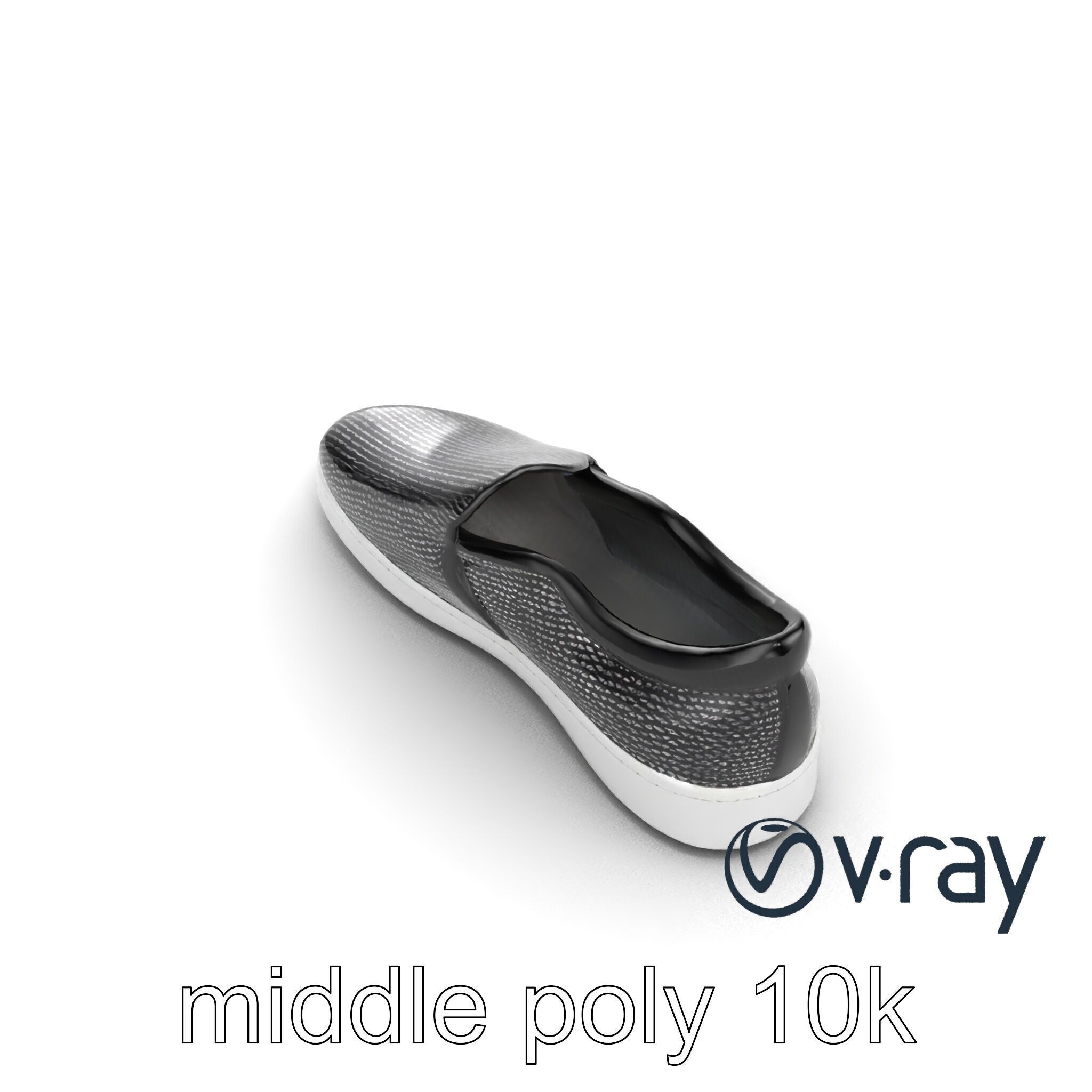Sleek Minimalist Slip-On Shoe model pack Low-poly 3D model_13