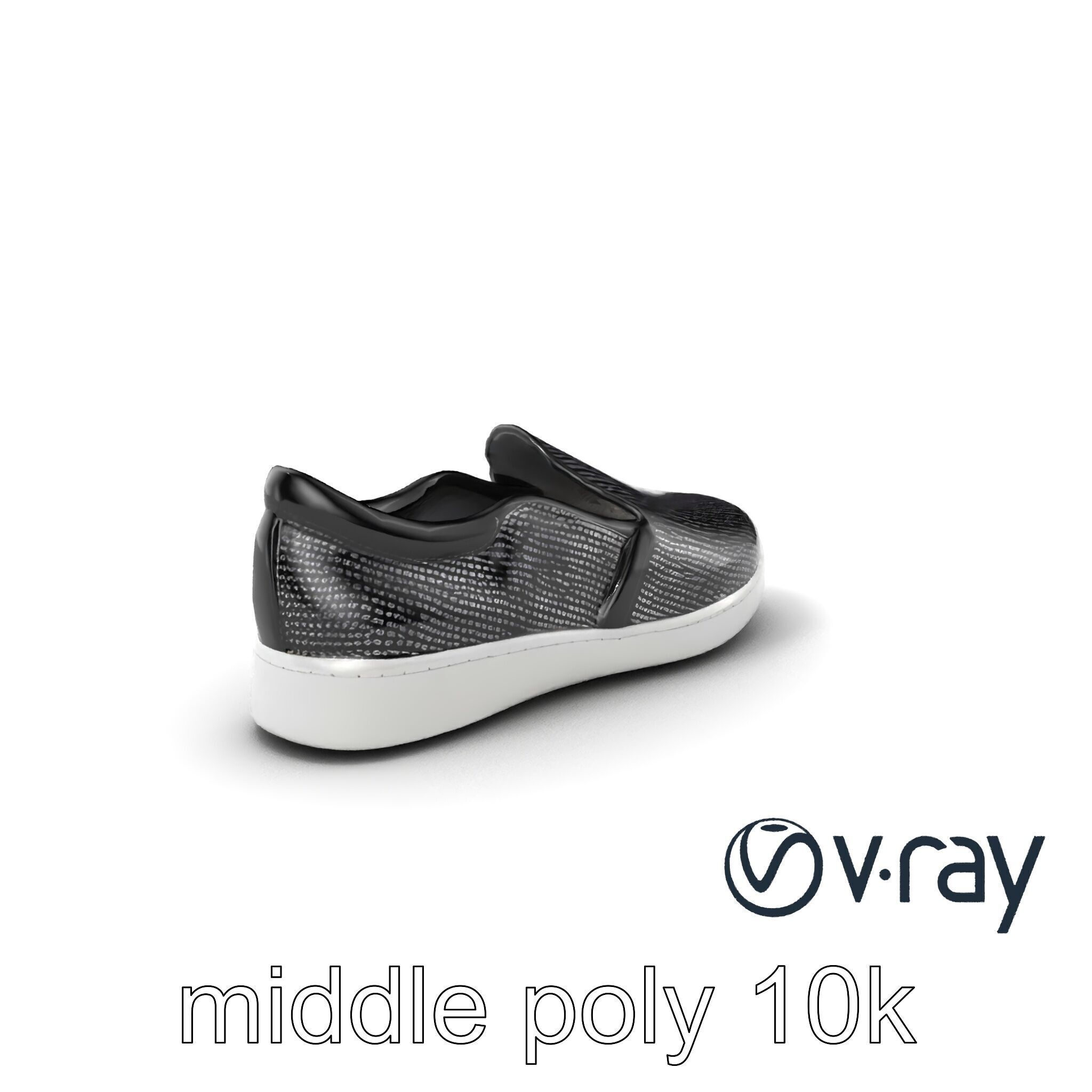Sleek Minimalist Slip-On Shoe model pack Low-poly 3D model_3