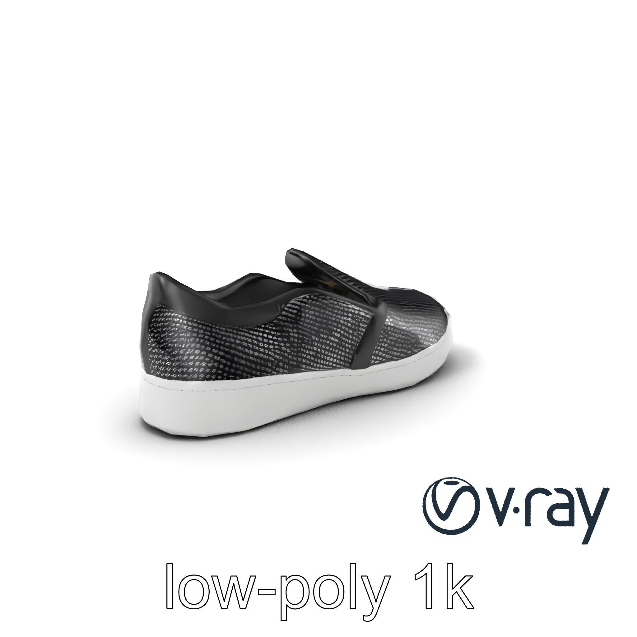 Sleek Minimalist Slip-On Shoe model pack Low-poly 3D model_2