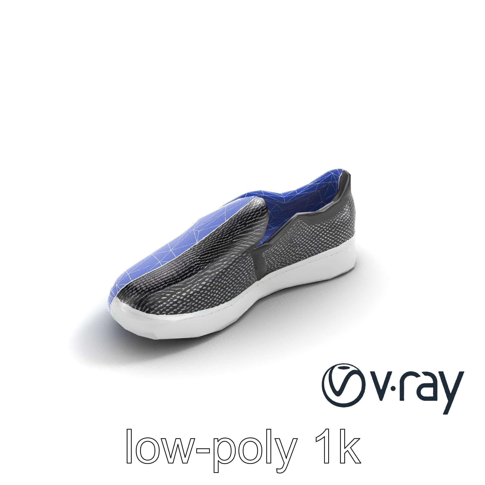Sleek Minimalist Slip-On Shoe model pack Low-poly 3D model_32