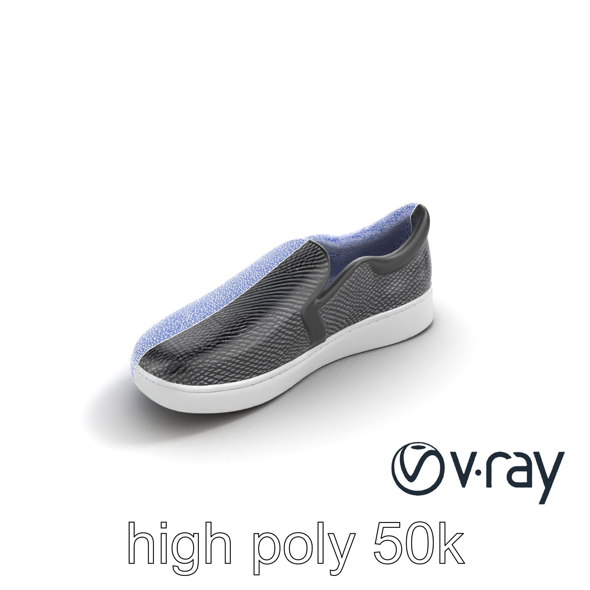 Sleek Minimalist Slip-On Shoe model pack Low-poly 3D model_28
