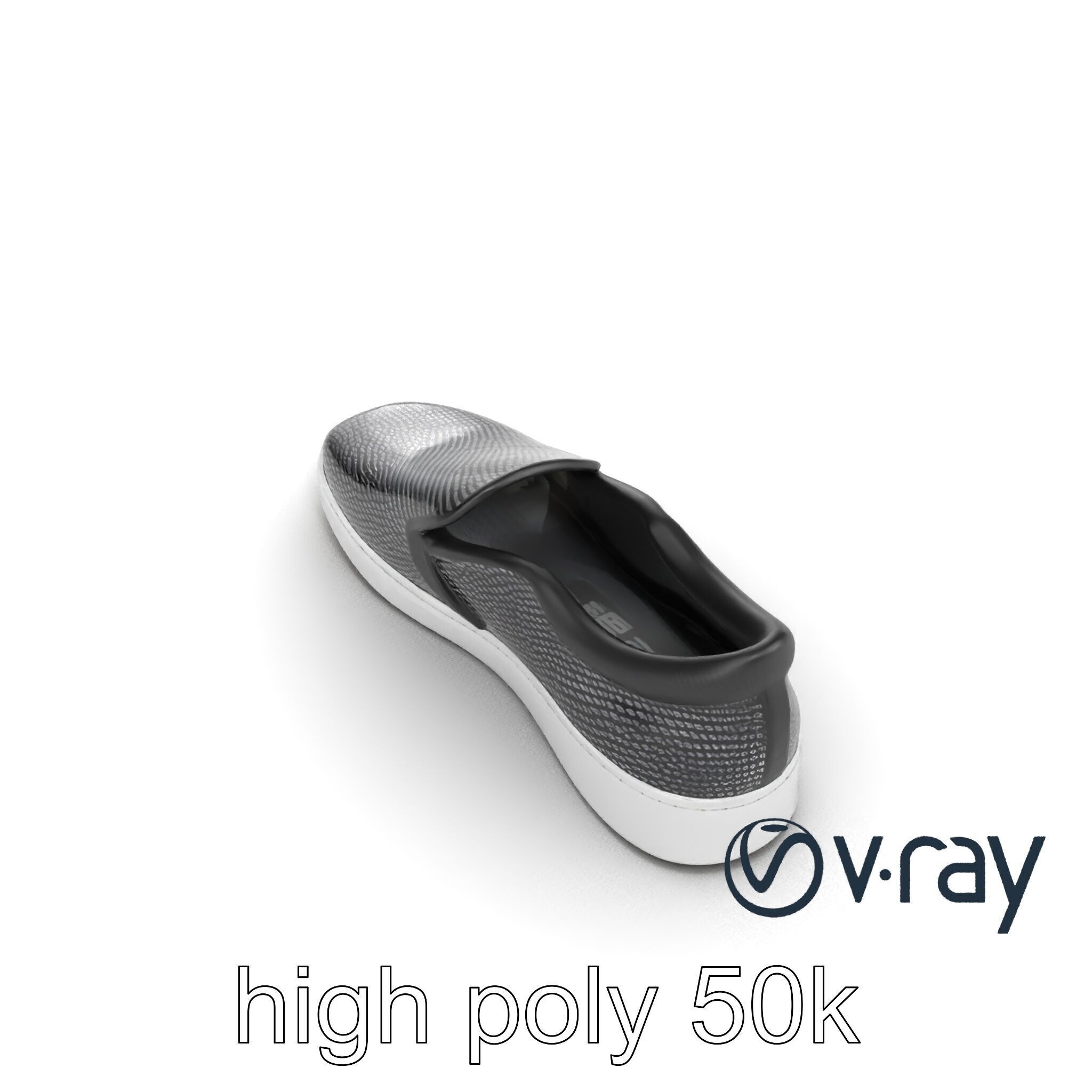Sleek Minimalist Slip-On Shoe model pack Low-poly 3D model_11