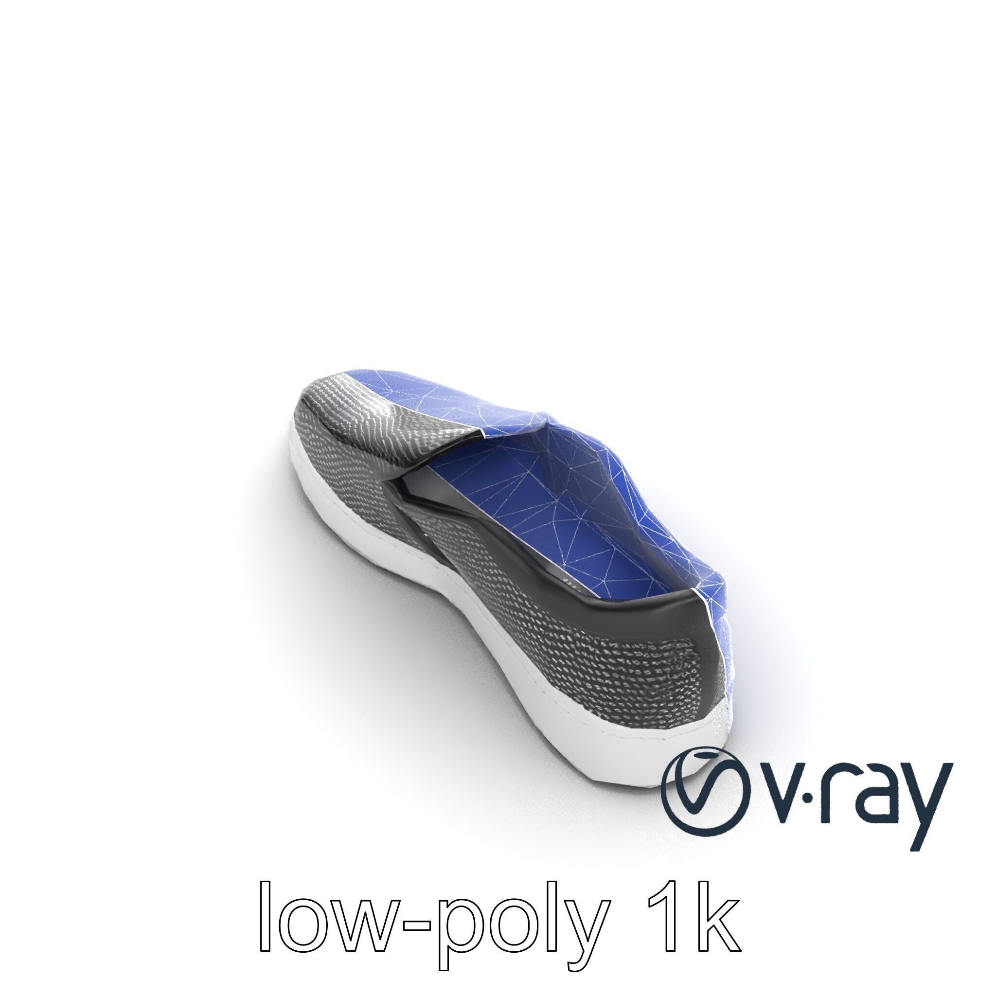 Sleek Minimalist Slip-On Shoe model pack Low-poly 3D model_20