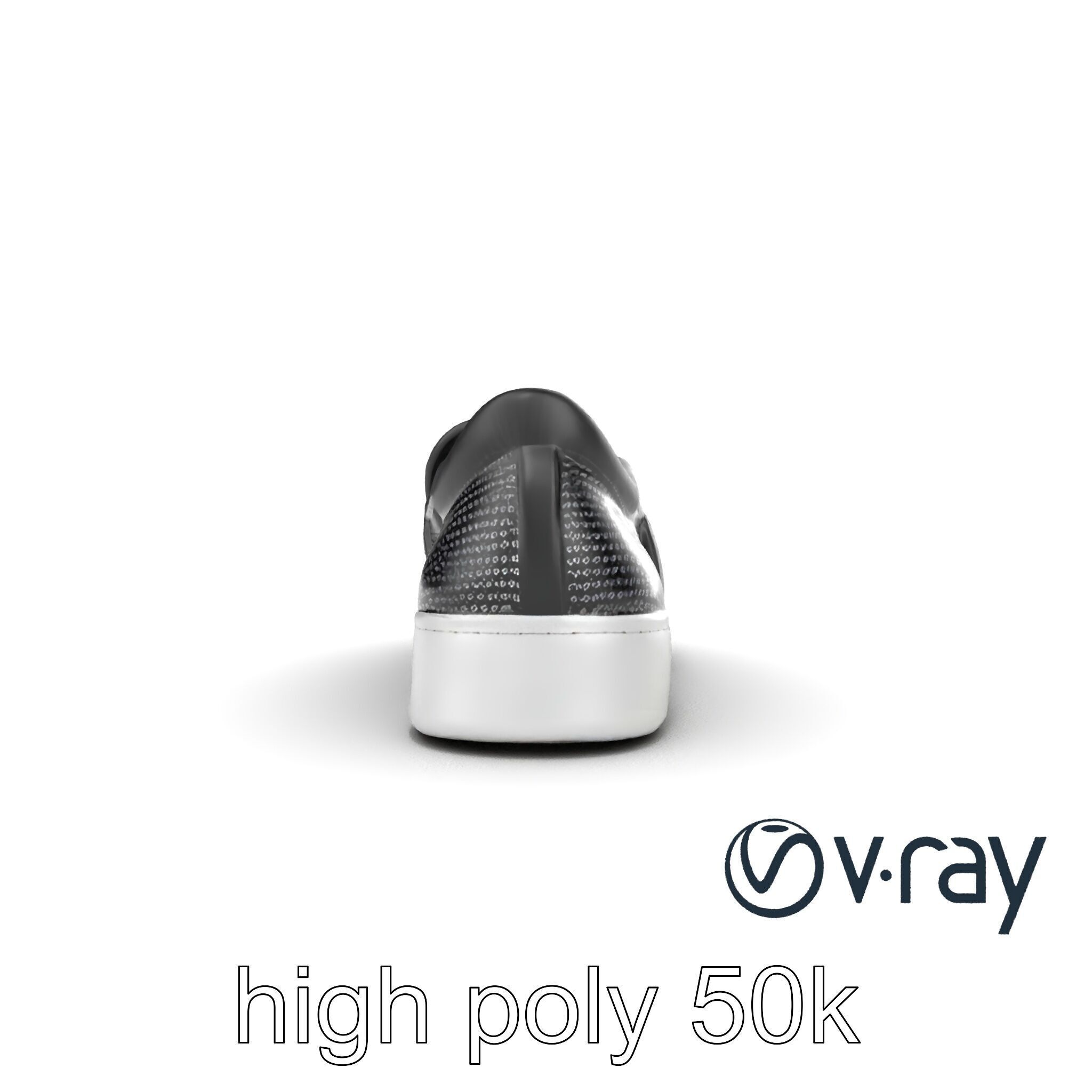Sleek Minimalist Slip-On Shoe model pack Low-poly 3D model_12
