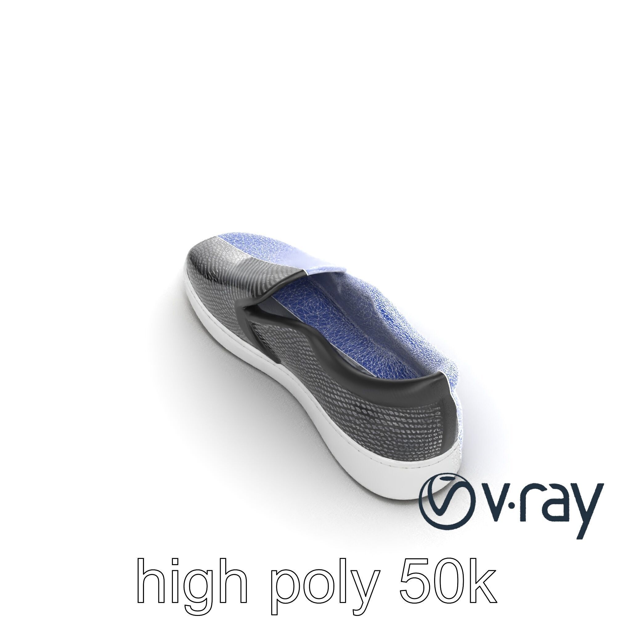 Sleek Minimalist Slip-On Shoe model pack Low-poly 3D model_14