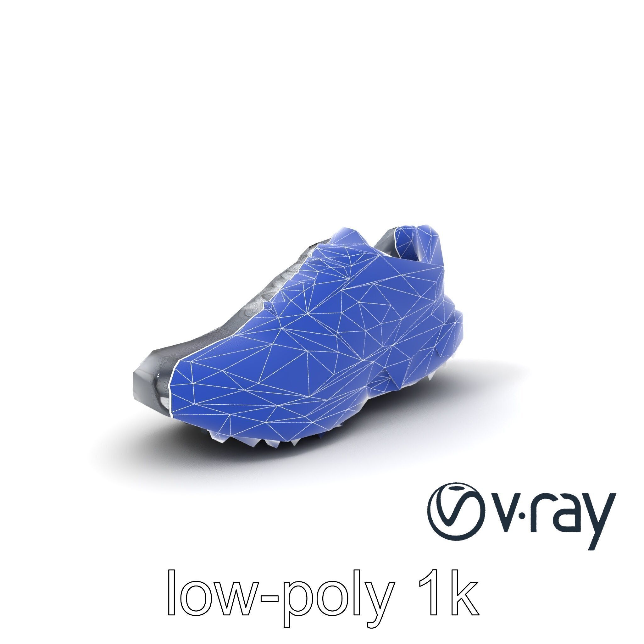 Performance Soccer Sneaker with Studded Outsole model pack Low-poly 3D model_7