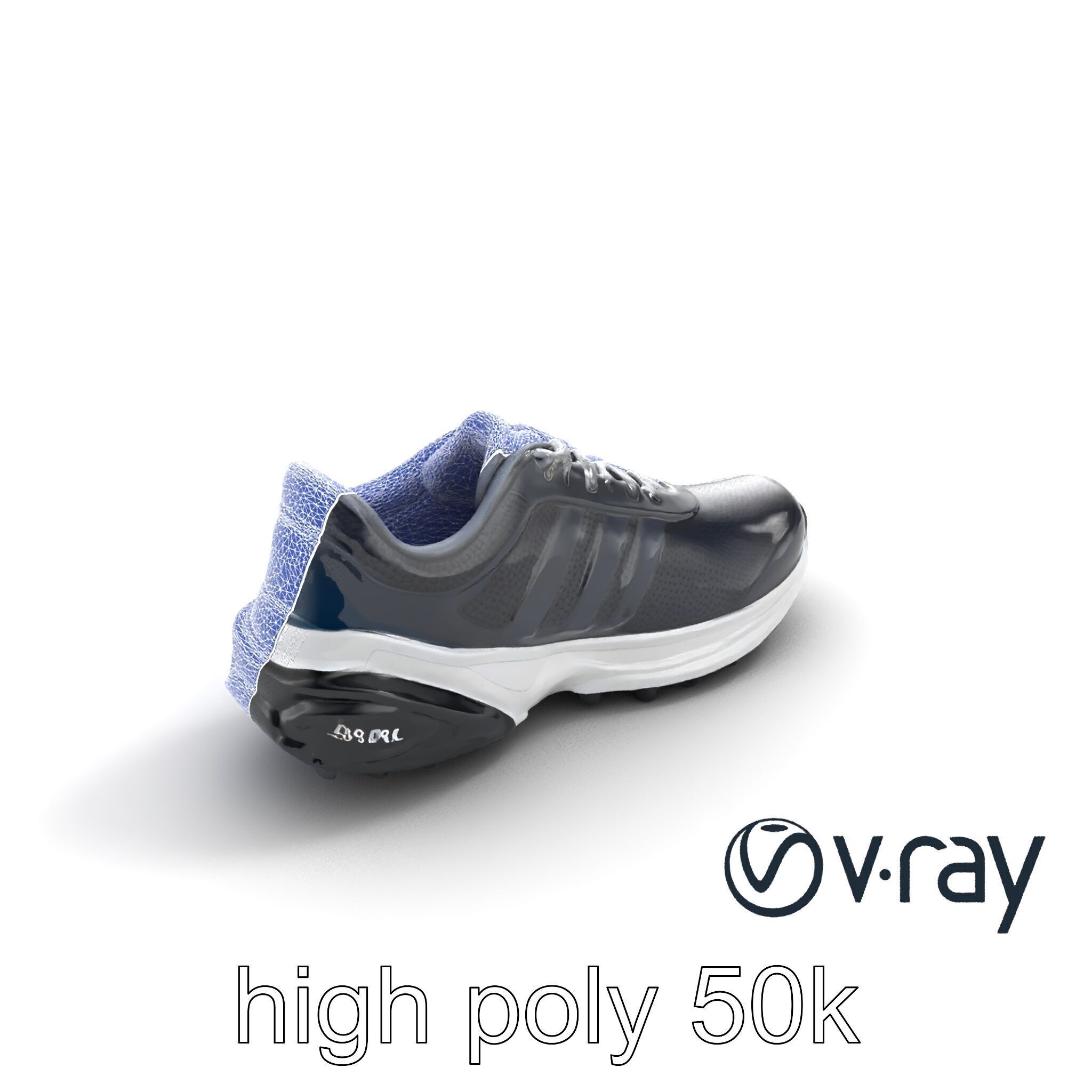 Performance Soccer Sneaker with Studded Outsole model pack Low-poly 3D model_25