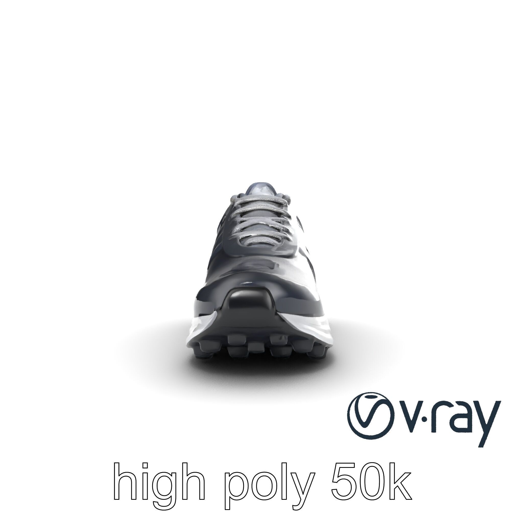 Performance Soccer Sneaker with Studded Outsole model pack Low-poly 3D model_13