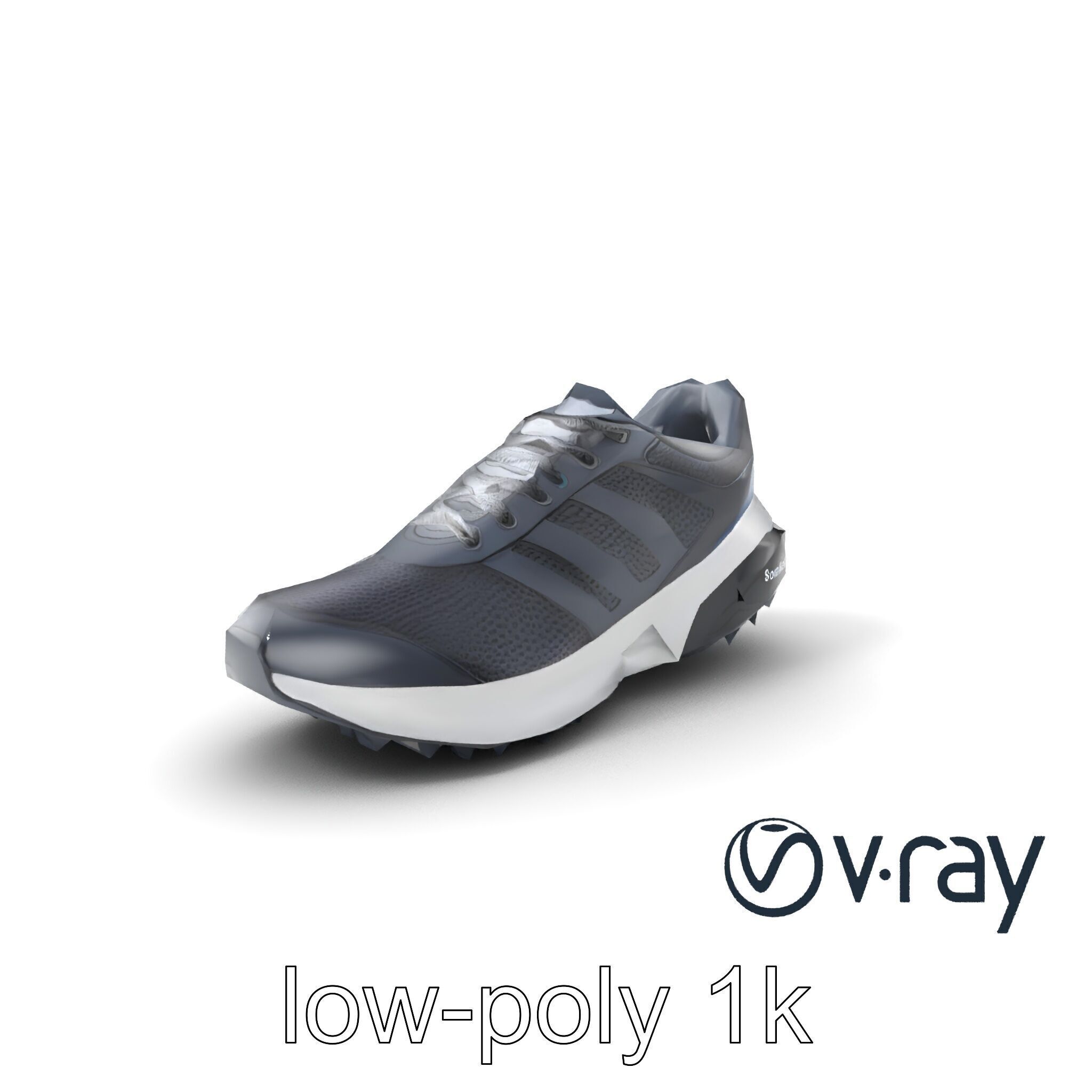 Performance Soccer Sneaker with Studded Outsole model pack Low-poly 3D model_2