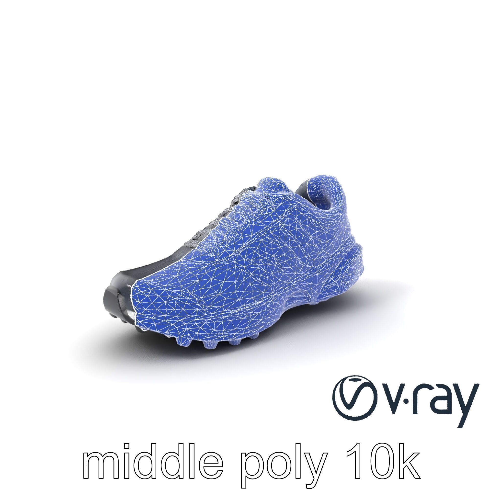 Performance Soccer Sneaker with Studded Outsole model pack Low-poly 3D model_6